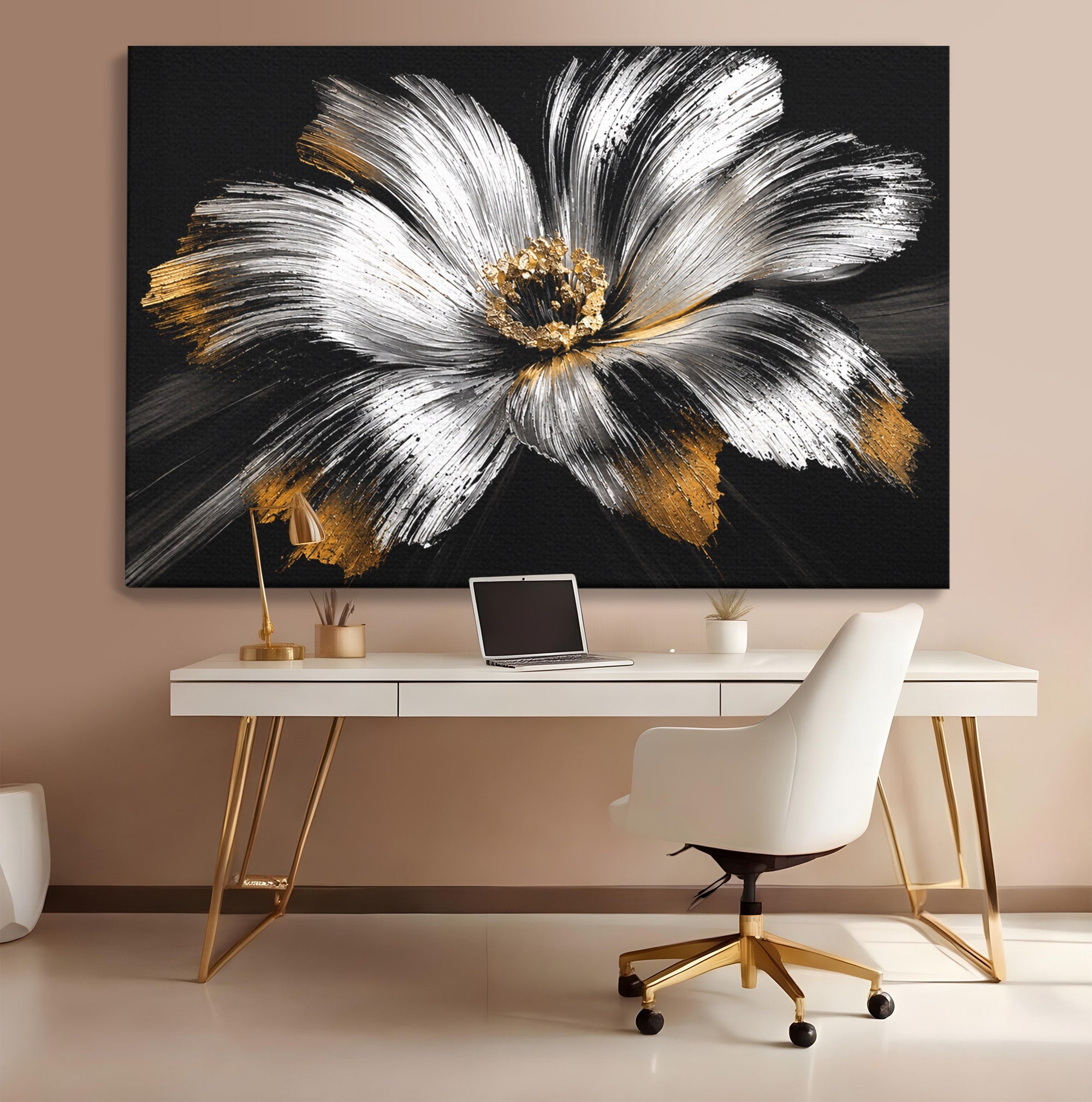 Tablou Canvas Premium LuxCanva® A1797, Floare Imperială, Floare, Abstract, Modern, Arta, Living, Culori Vibrante