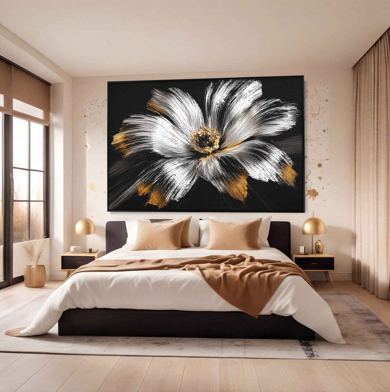 Tablou Canvas Premium LuxCanva® A1797, Floare Imperială, Floare, Abstract, Modern, Arta, Living, Culori Vibrante