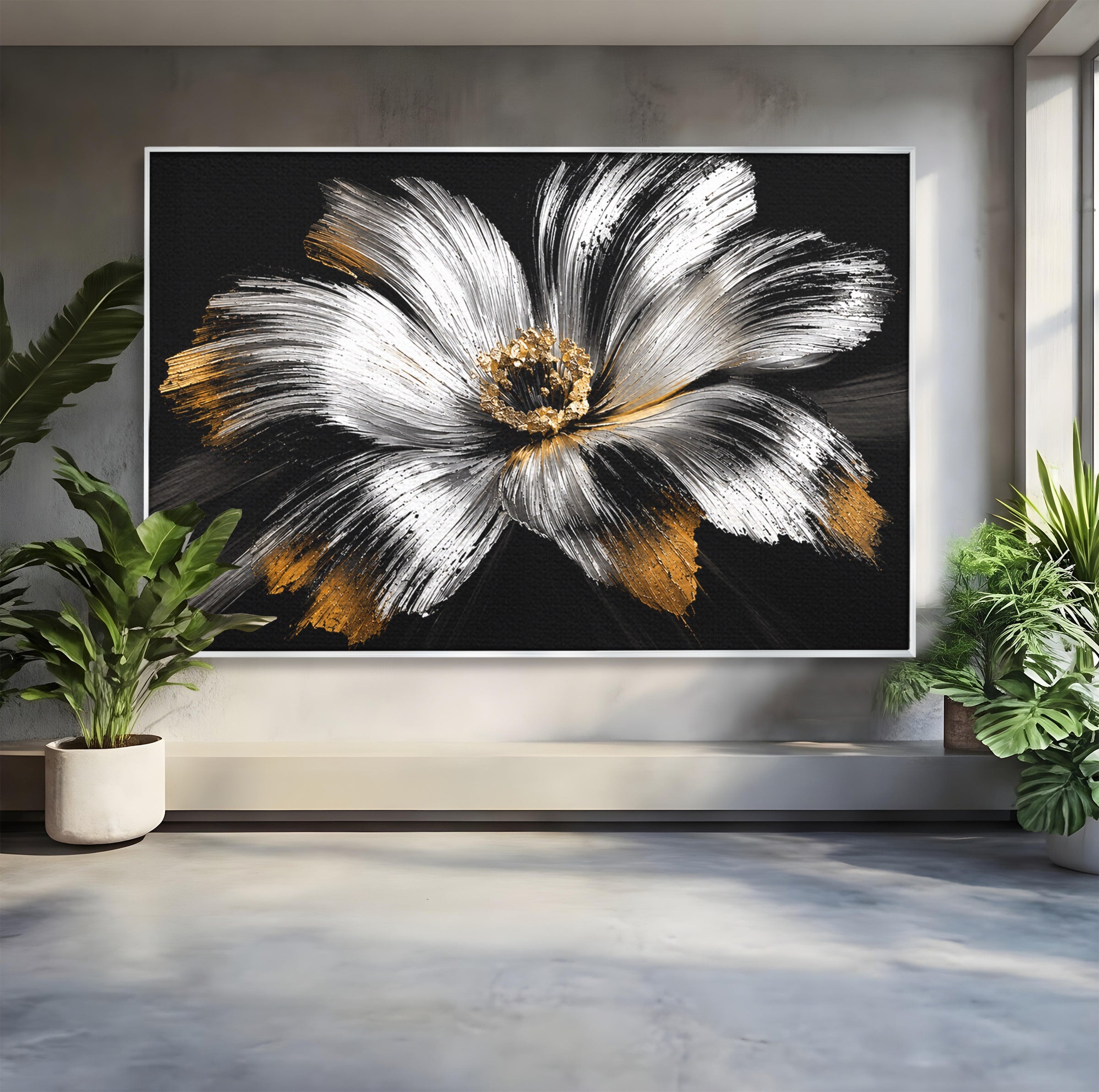Tablou Canvas Premium LuxCanva® A1797, Floare Imperială, Floare, Abstract, Modern, Arta, Living, Culori Vibrante