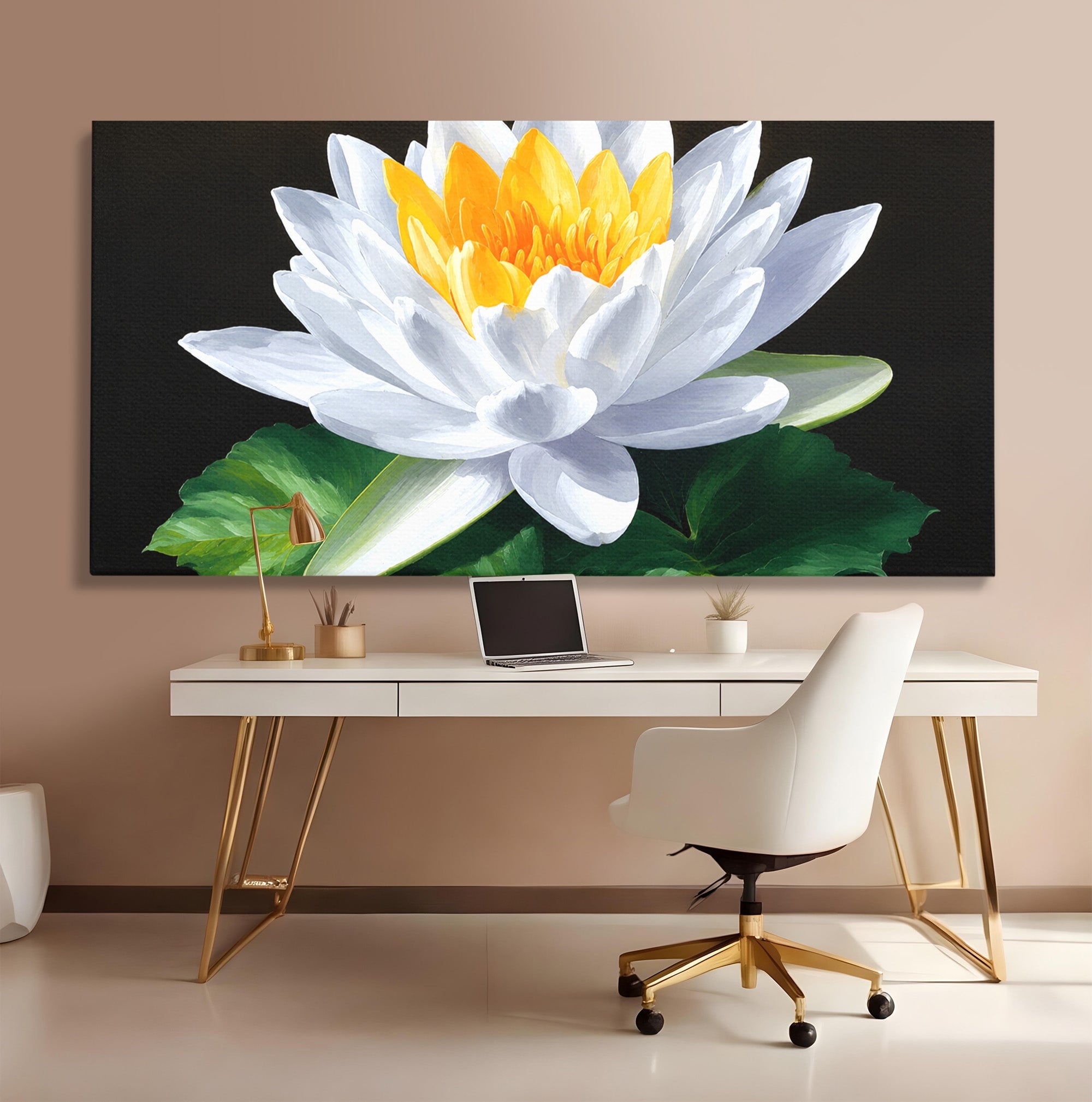 Tablou Canvas Premium LuxCanva® A1799, Floare De Lotus, Floare, Lotus, Natura, Zen, Dormitor, Culori Vibrante