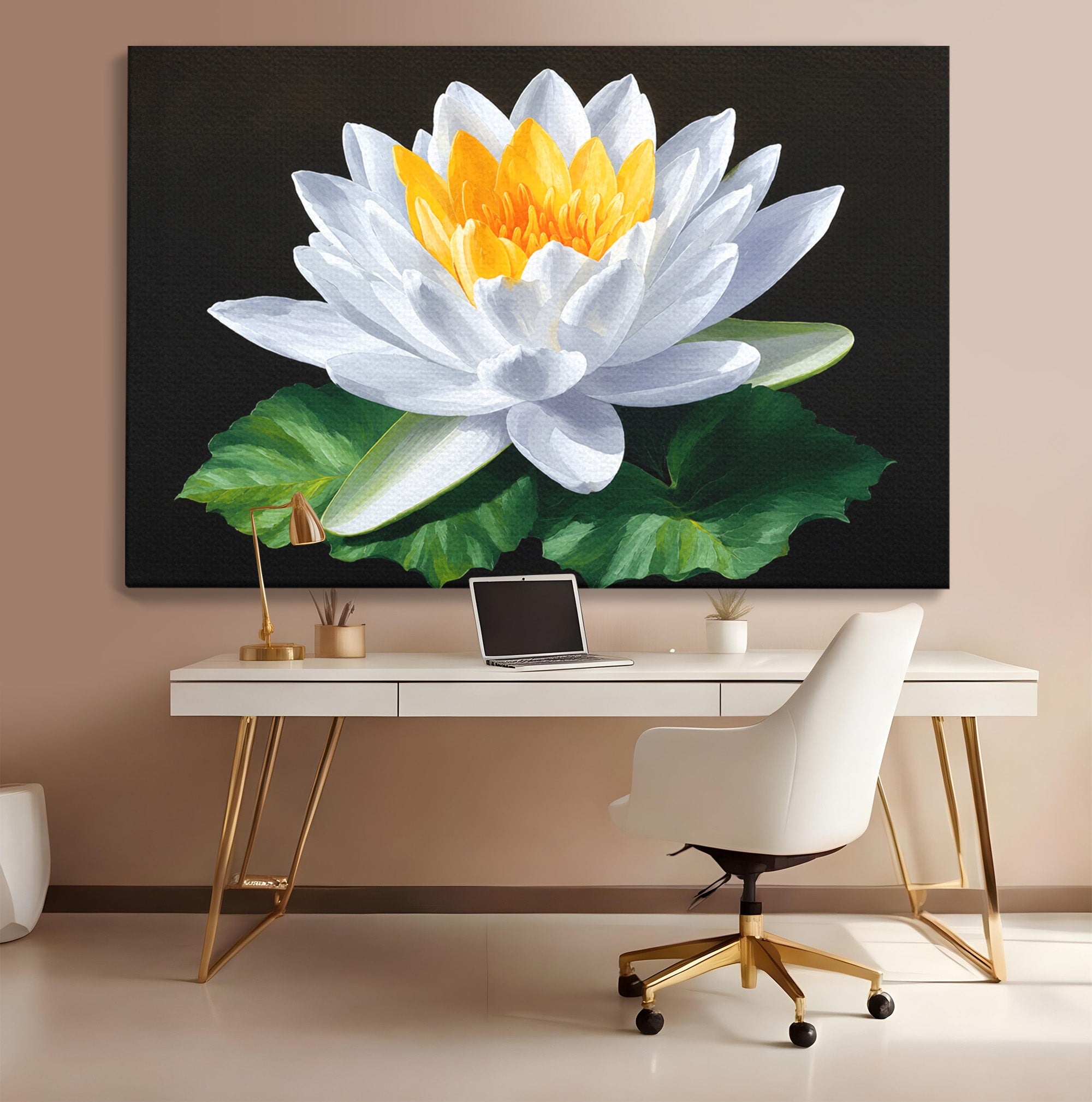Tablou Canvas Premium LuxCanva® A1799, Floare De Lotus, Floare, Lotus, Natura, Zen, Dormitor, Culori Vibrante