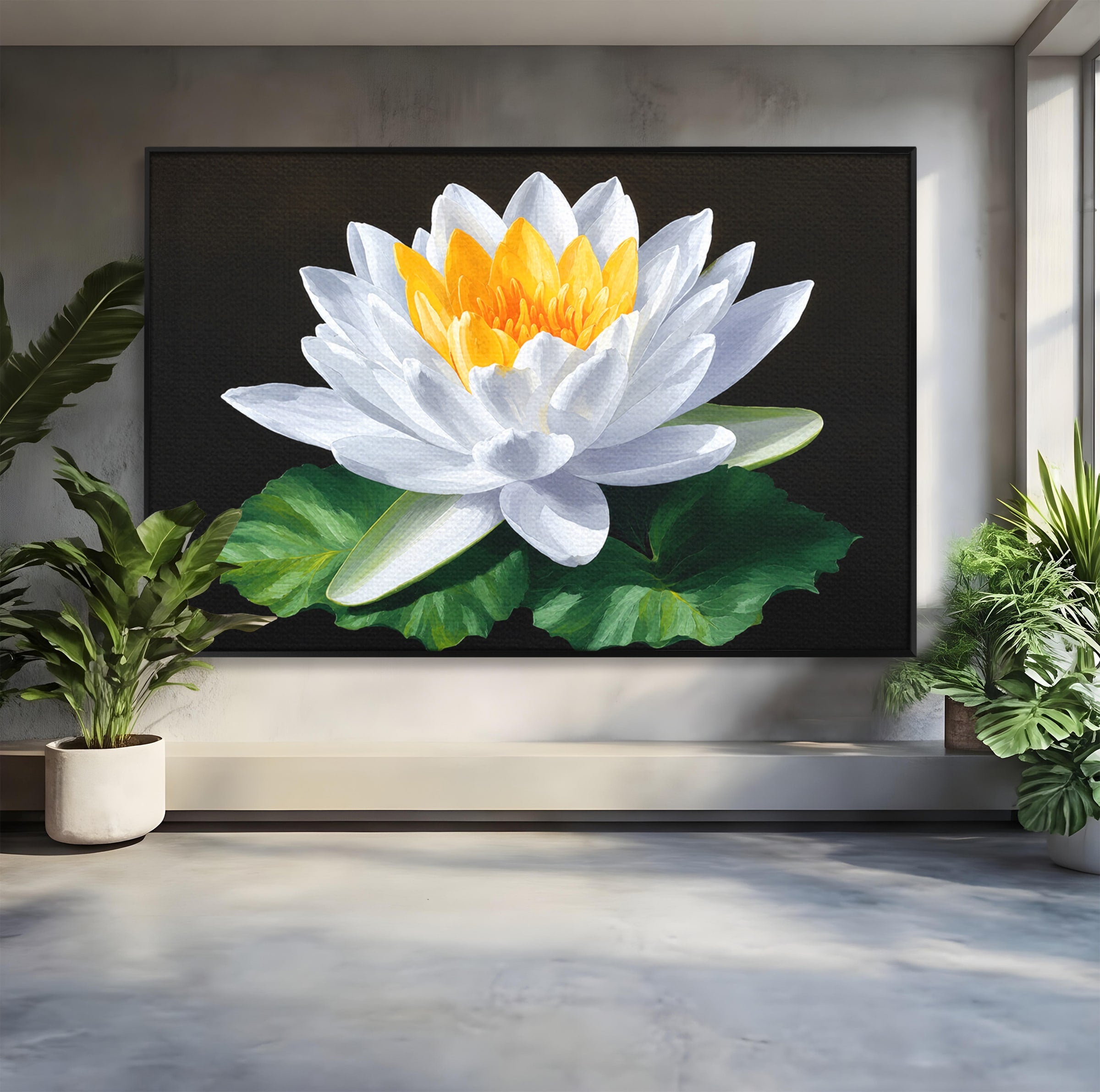 Tablou Canvas Premium LuxCanva® A1799, Floare De Lotus, Floare, Lotus, Natura, Zen, Dormitor, Culori Vibrante
