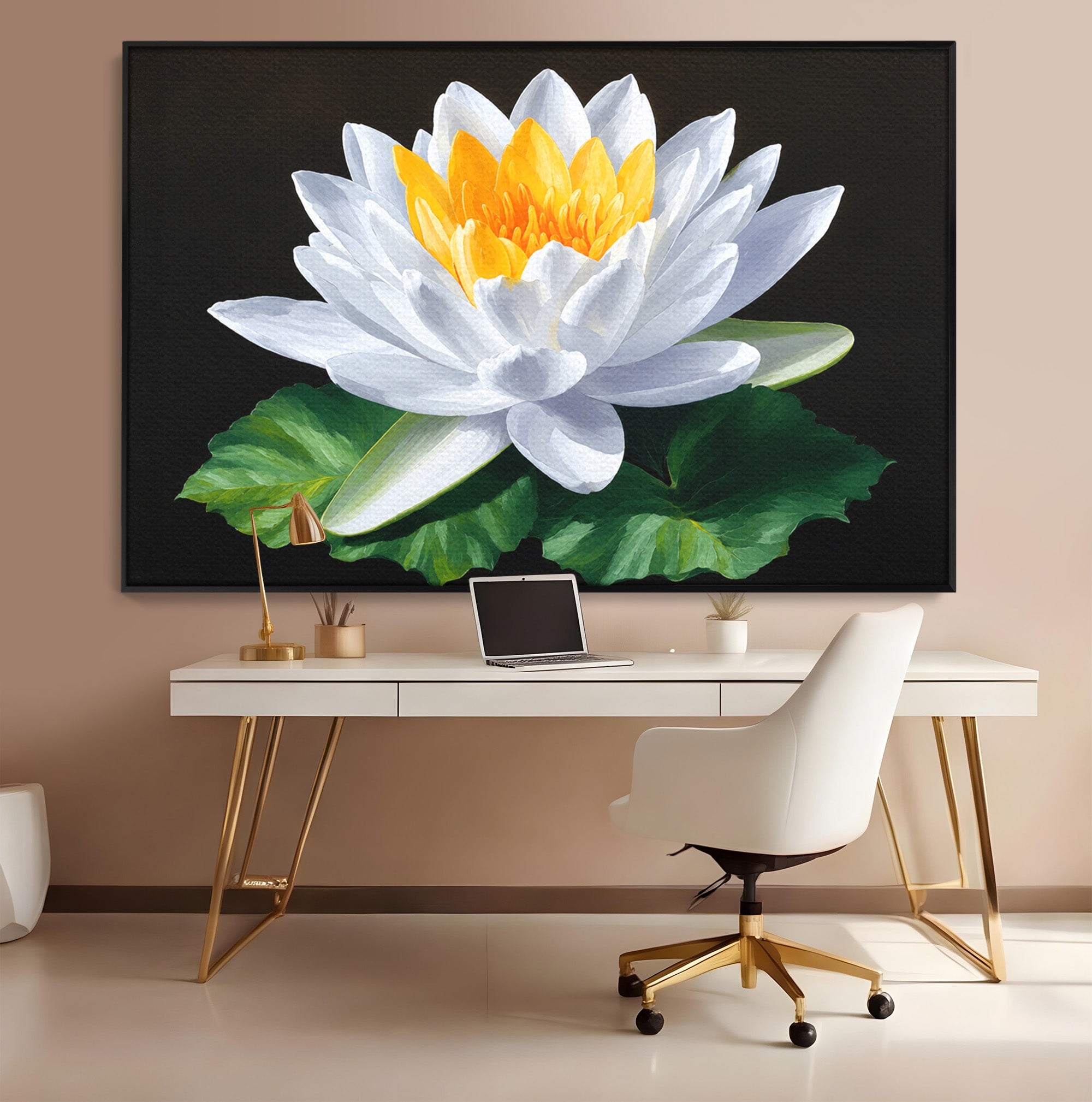 Tablou Canvas Premium LuxCanva® A1799, Floare De Lotus, Floare, Lotus, Natura, Zen, Dormitor, Culori Vibrante
