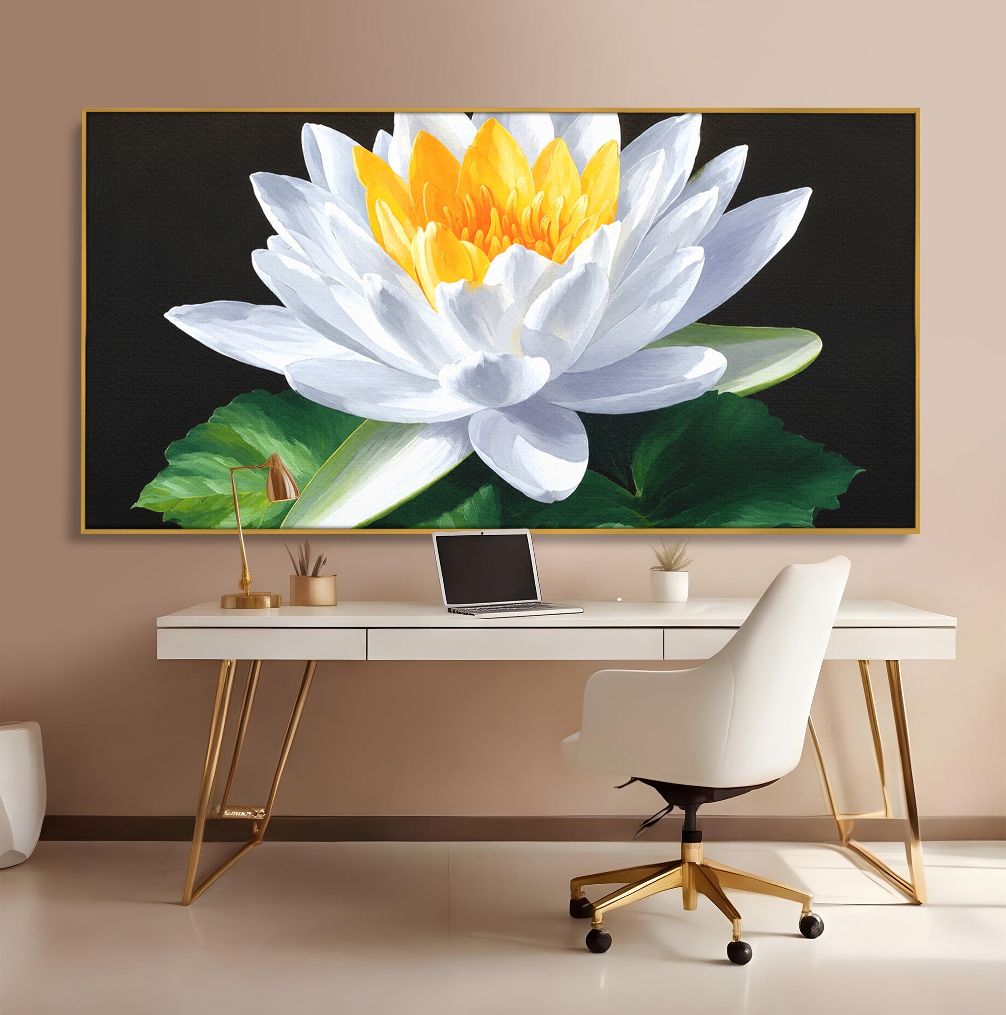 Tablou Canvas Premium LuxCanva® A1799, Floare De Lotus, Floare, Lotus, Natura, Zen, Dormitor, Culori Vibrante