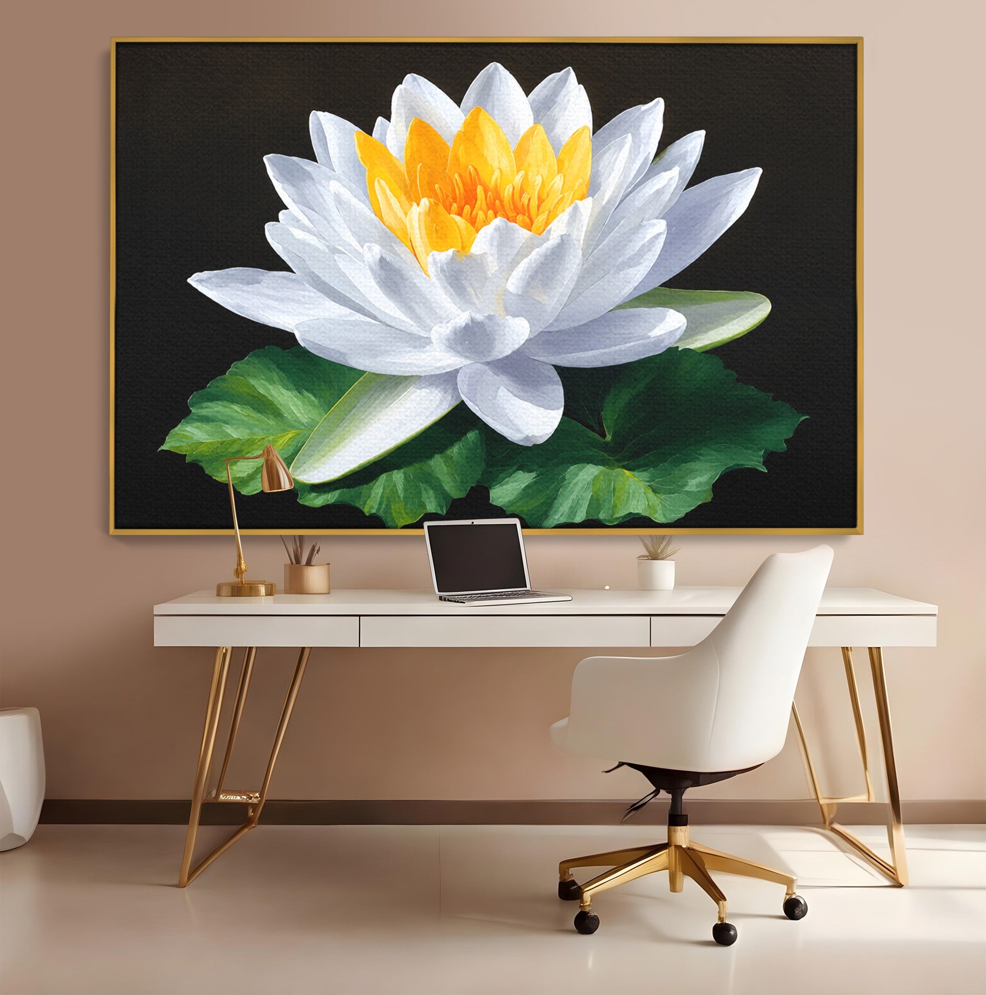 Tablou Canvas Premium LuxCanva® A1799, Floare De Lotus, Floare, Lotus, Natura, Zen, Dormitor, Culori Vibrante