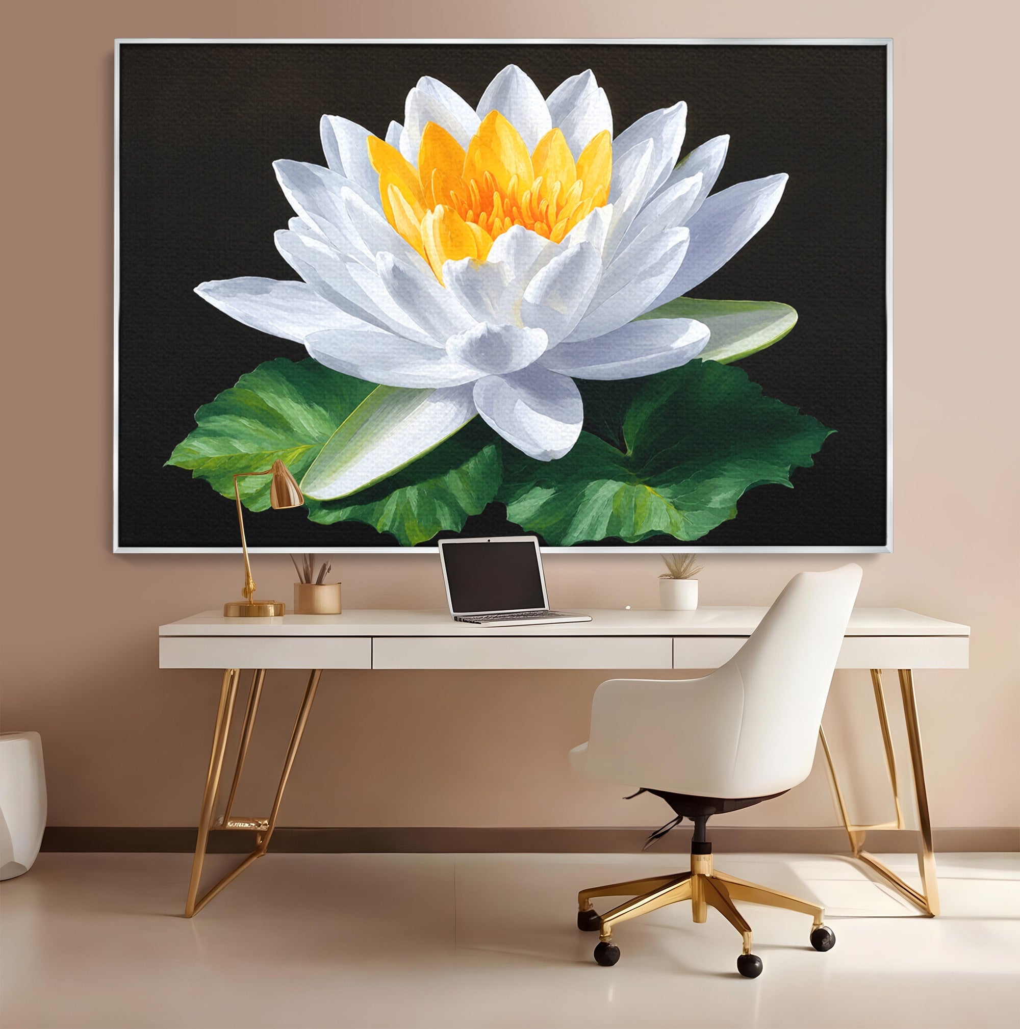 Tablou Canvas Premium LuxCanva® A1799, Floare De Lotus, Floare, Lotus, Natura, Zen, Dormitor, Culori Vibrante