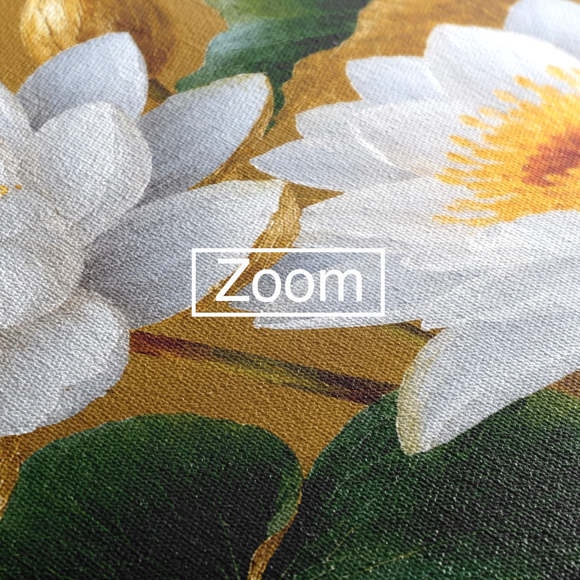 Tablou Canvas Premium LuxCanva® A1800, Serenitate Aurie, Flori, Lotus, Natura, Living, Dormitor, Culori Vibrante
