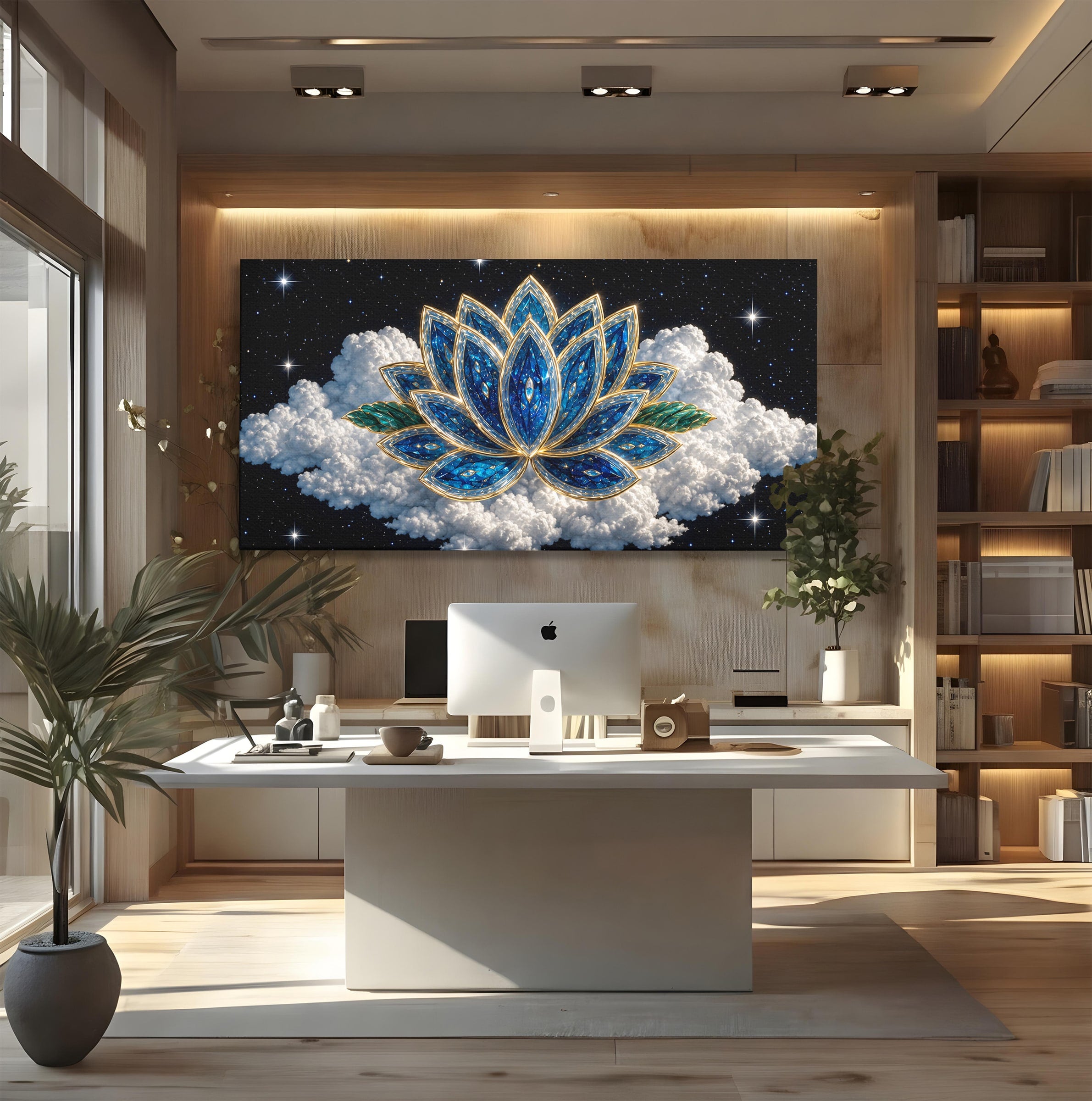 Tablou Canvas Premium LuxCanva® A1801, Floare De Lotus Stelara, Lotus, Stele, Natura, Meditatie, Dormitor, Culori Vibrante