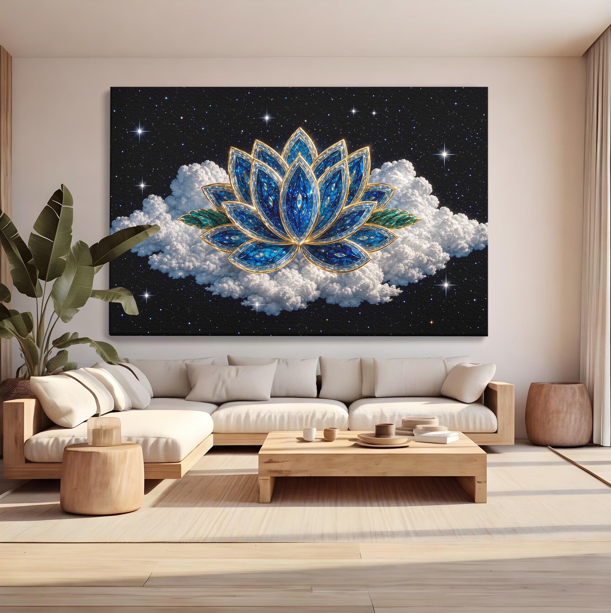 Tablou Canvas Premium LuxCanva® A1801, Floare De Lotus Stelara, Lotus, Stele, Natura, Meditatie, Dormitor, Culori Vibrante