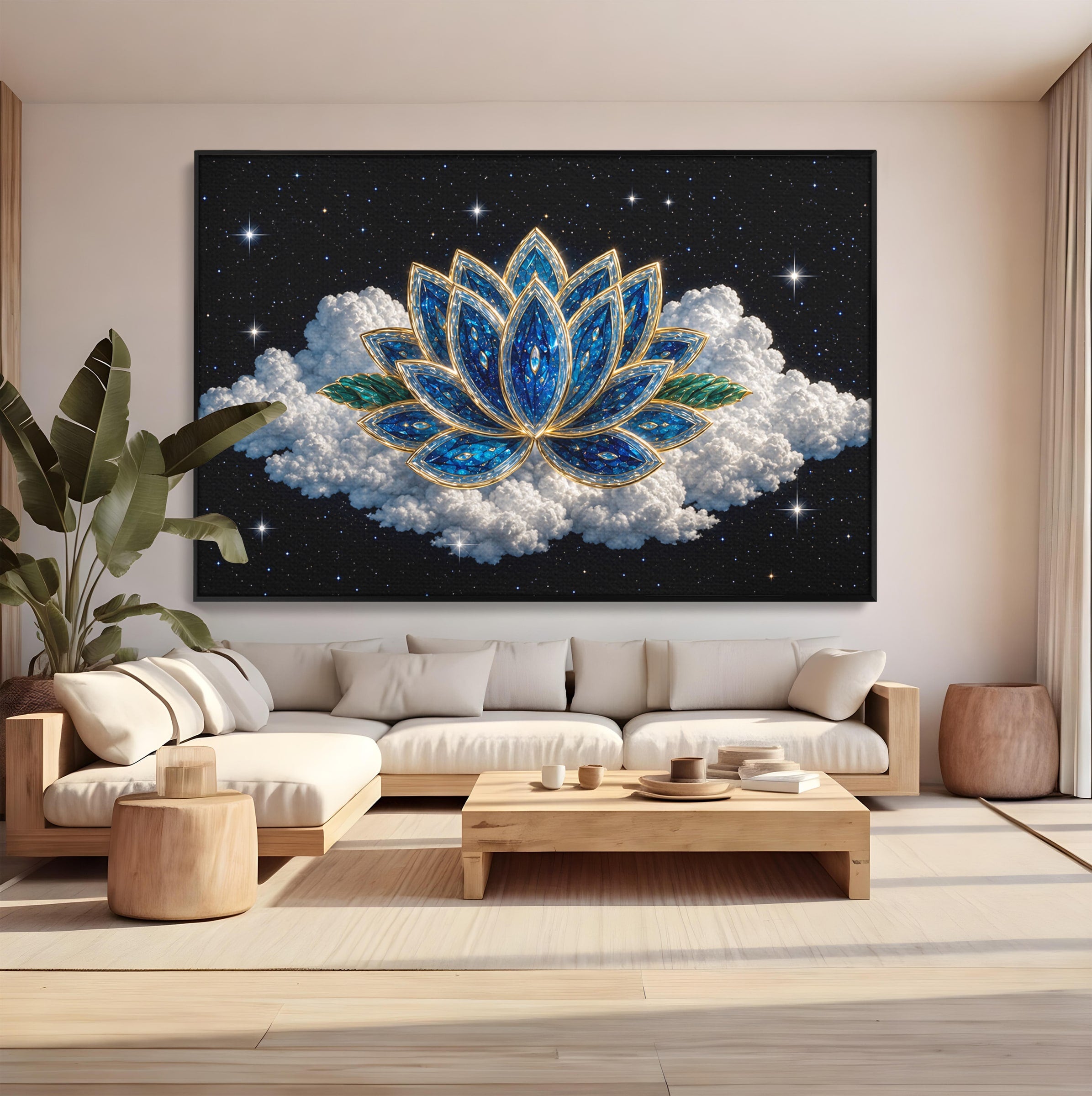 Tablou Canvas Premium LuxCanva® A1801, Floare De Lotus Stelara, Lotus, Stele, Natura, Meditatie, Dormitor, Culori Vibrante