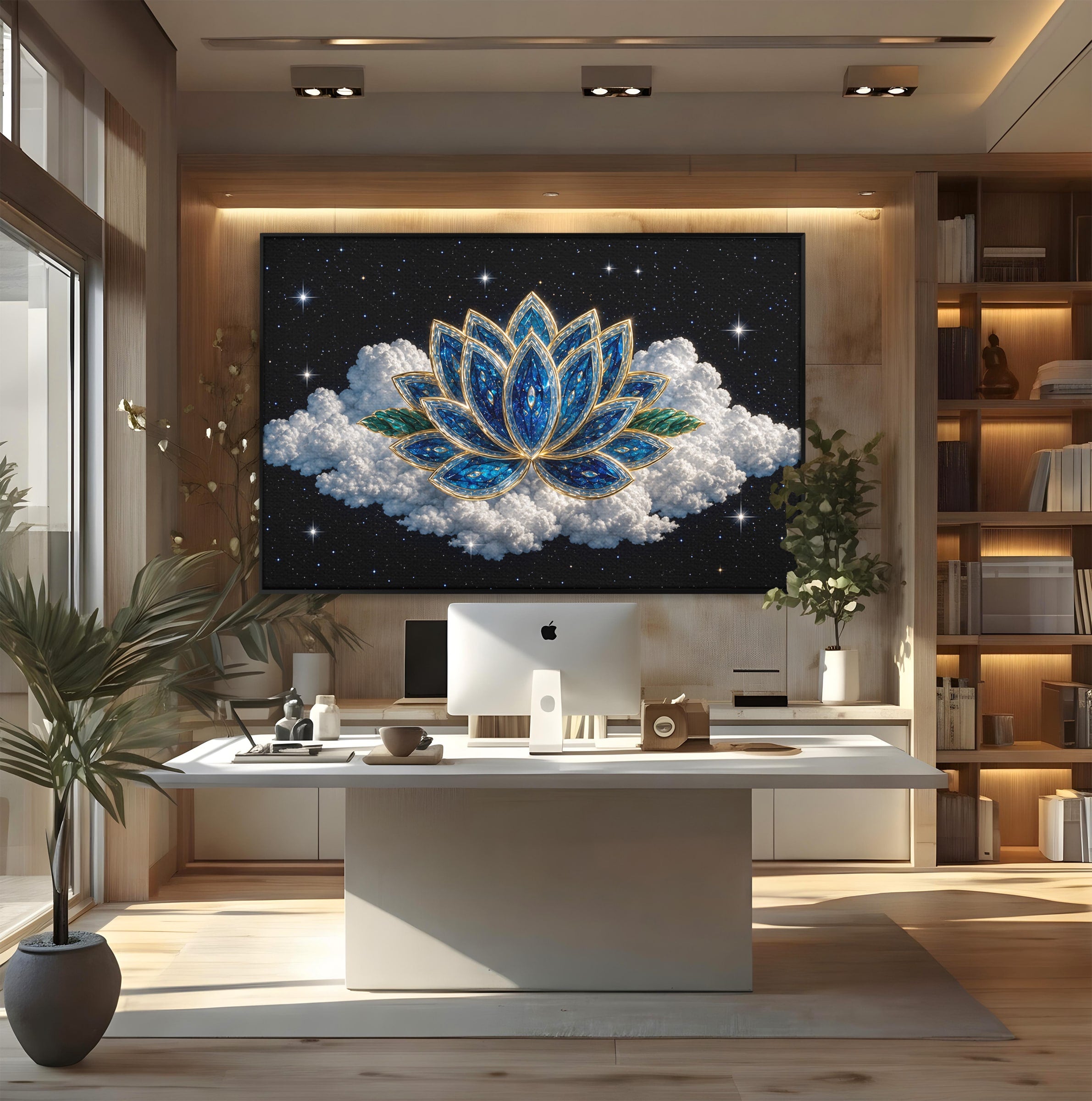 Tablou Canvas Premium LuxCanva® A1801, Floare De Lotus Stelara, Lotus, Stele, Natura, Meditatie, Dormitor, Culori Vibrante