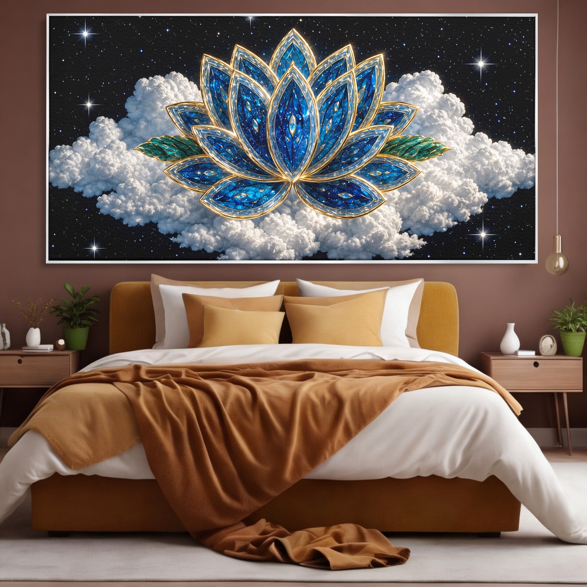 Tablou Canvas Premium LuxCanva® A1801, Floare De Lotus Stelara, Lotus, Stele, Natura, Meditatie, Dormitor, Culori Vibrante