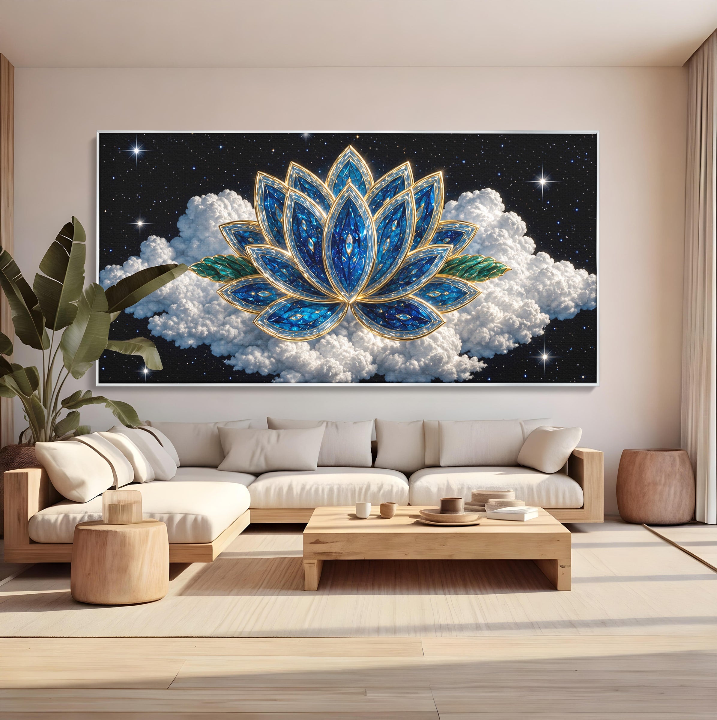 Tablou Canvas Premium LuxCanva® A1801, Floare De Lotus Stelara, Lotus, Stele, Natura, Meditatie, Dormitor, Culori Vibrante