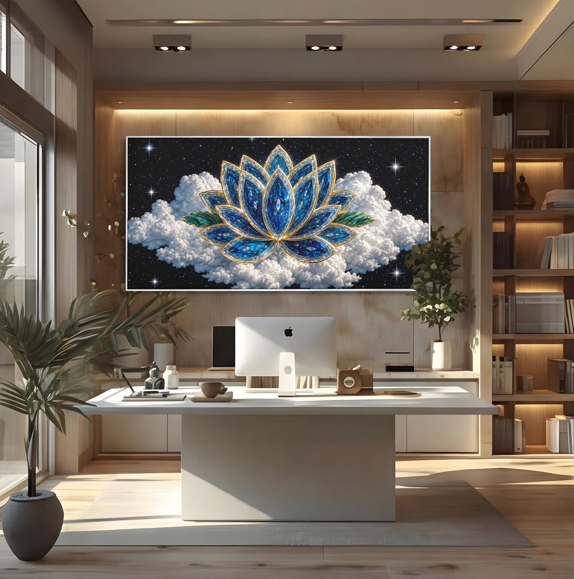 Tablou Canvas Premium LuxCanva® A1801, Floare De Lotus Stelara, Lotus, Stele, Natura, Meditatie, Dormitor, Culori Vibrante