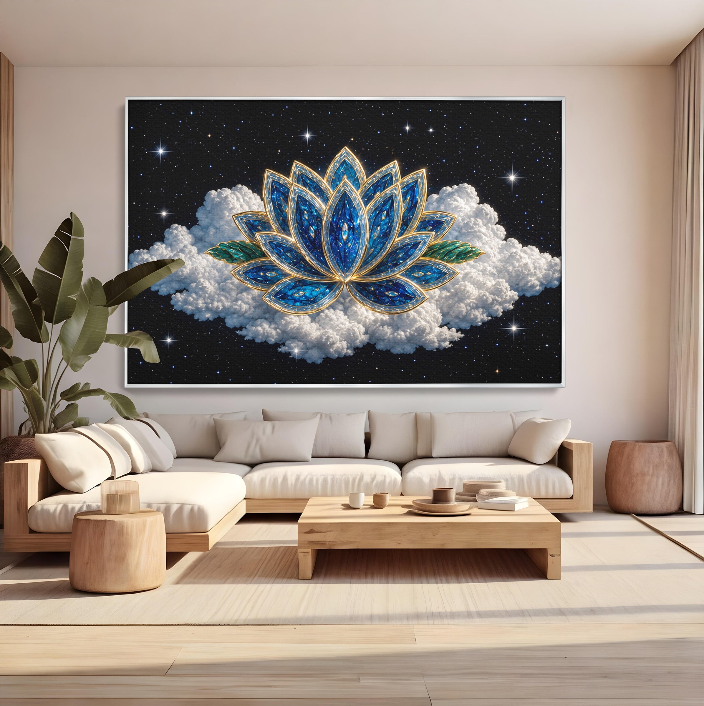 Tablou Canvas Premium LuxCanva® A1801, Floare De Lotus Stelara, Lotus, Stele, Natura, Meditatie, Dormitor, Culori Vibrante