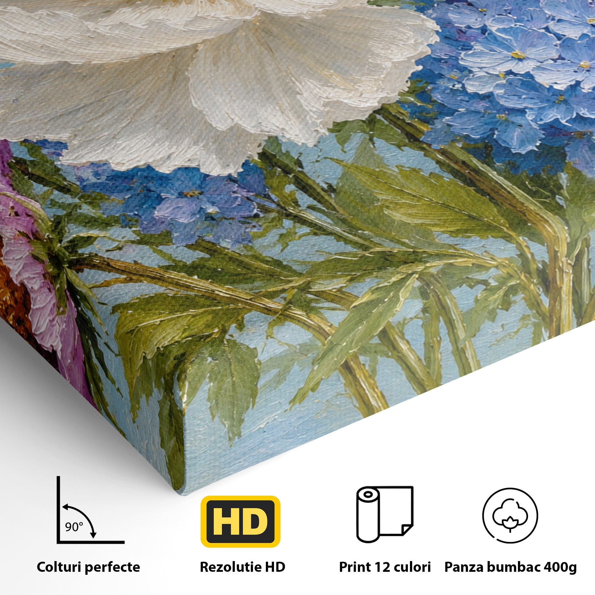 Tablou Canvas Premium LuxCanva® A1802, Flori De Vara, Flori, Vara, Natura, Living, Dormitor, Culori Vibrante