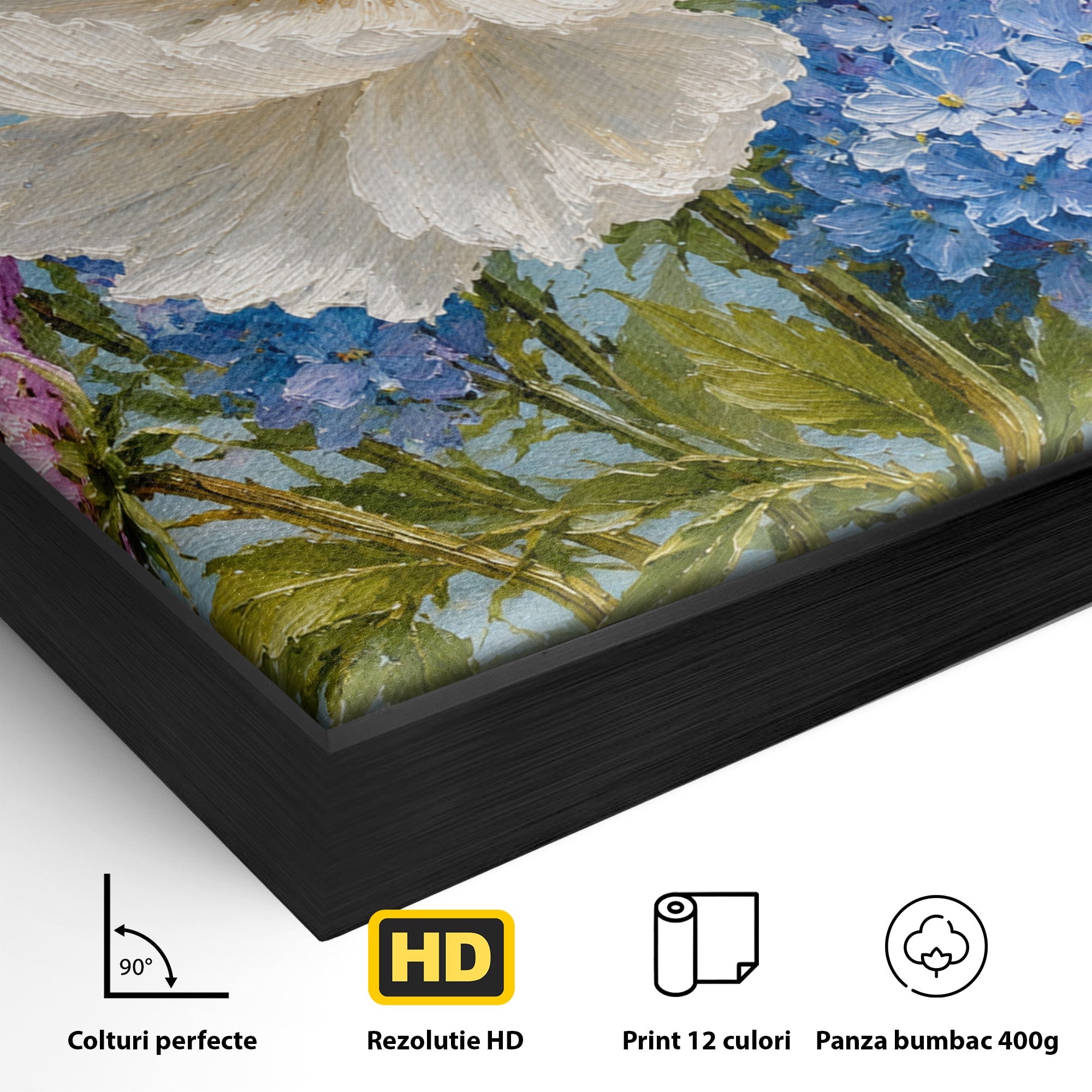 Tablou Canvas Premium LuxCanva® A1802, Flori De Vara, Flori, Vara, Natura, Living, Dormitor, Culori Vibrante