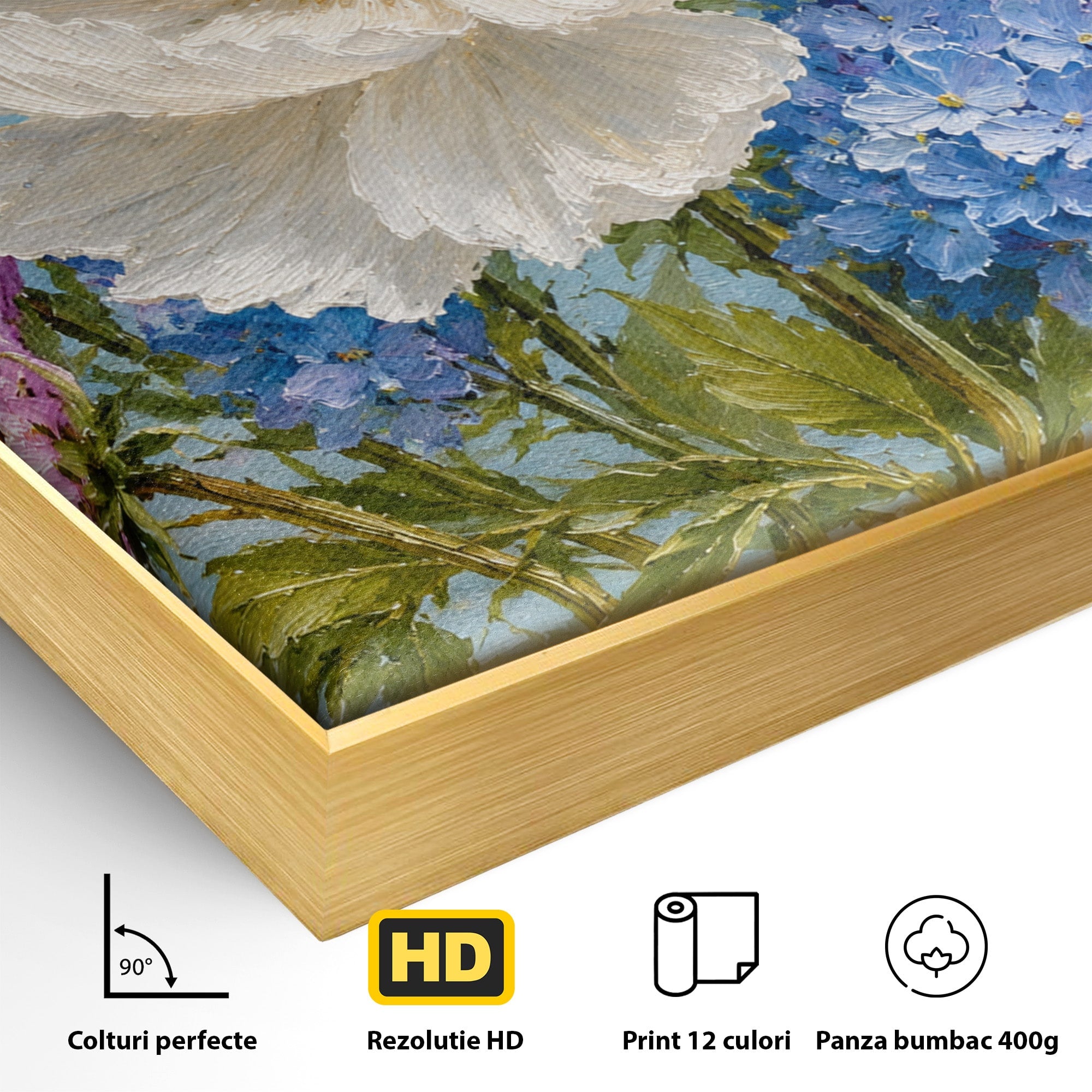 Tablou Canvas Premium LuxCanva® A1802, Flori De Vara, Flori, Vara, Natura, Living, Dormitor, Culori Vibrante