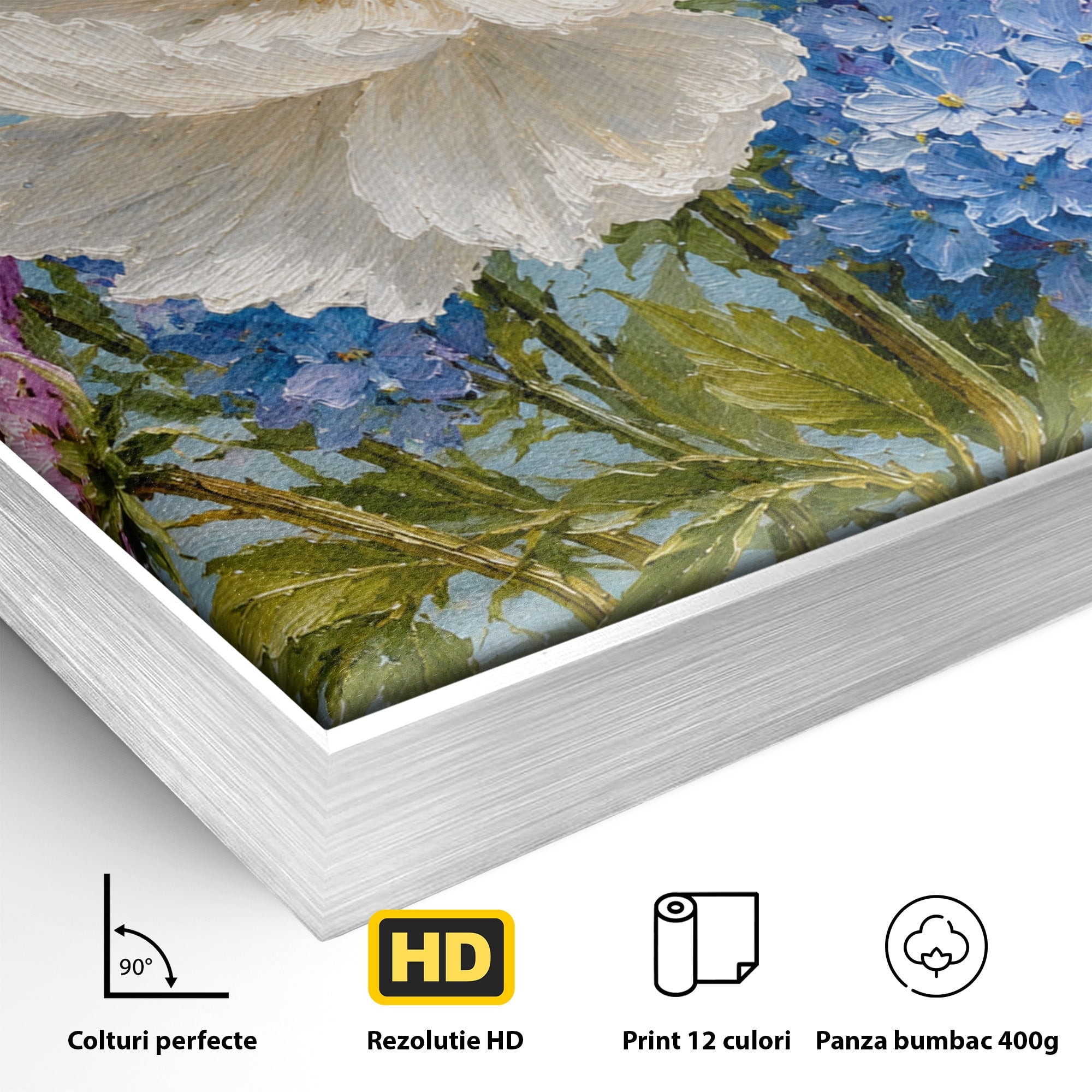 Tablou Canvas Premium LuxCanva® A1802, Flori De Vara, Flori, Vara, Natura, Living, Dormitor, Culori Vibrante