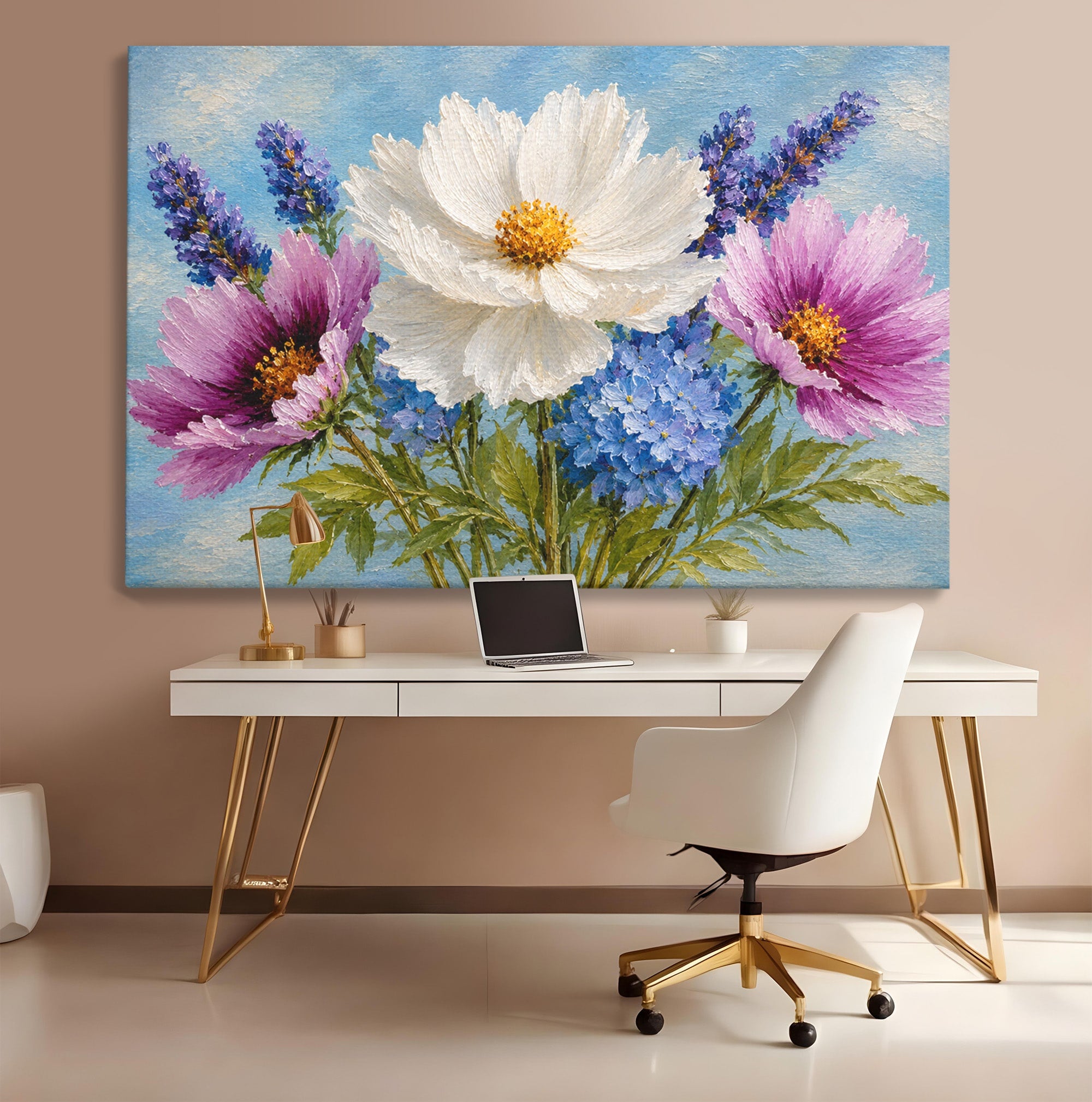 Tablou Canvas Premium LuxCanva® A1802, Flori De Vara, Flori, Vara, Natura, Living, Dormitor, Culori Vibrante