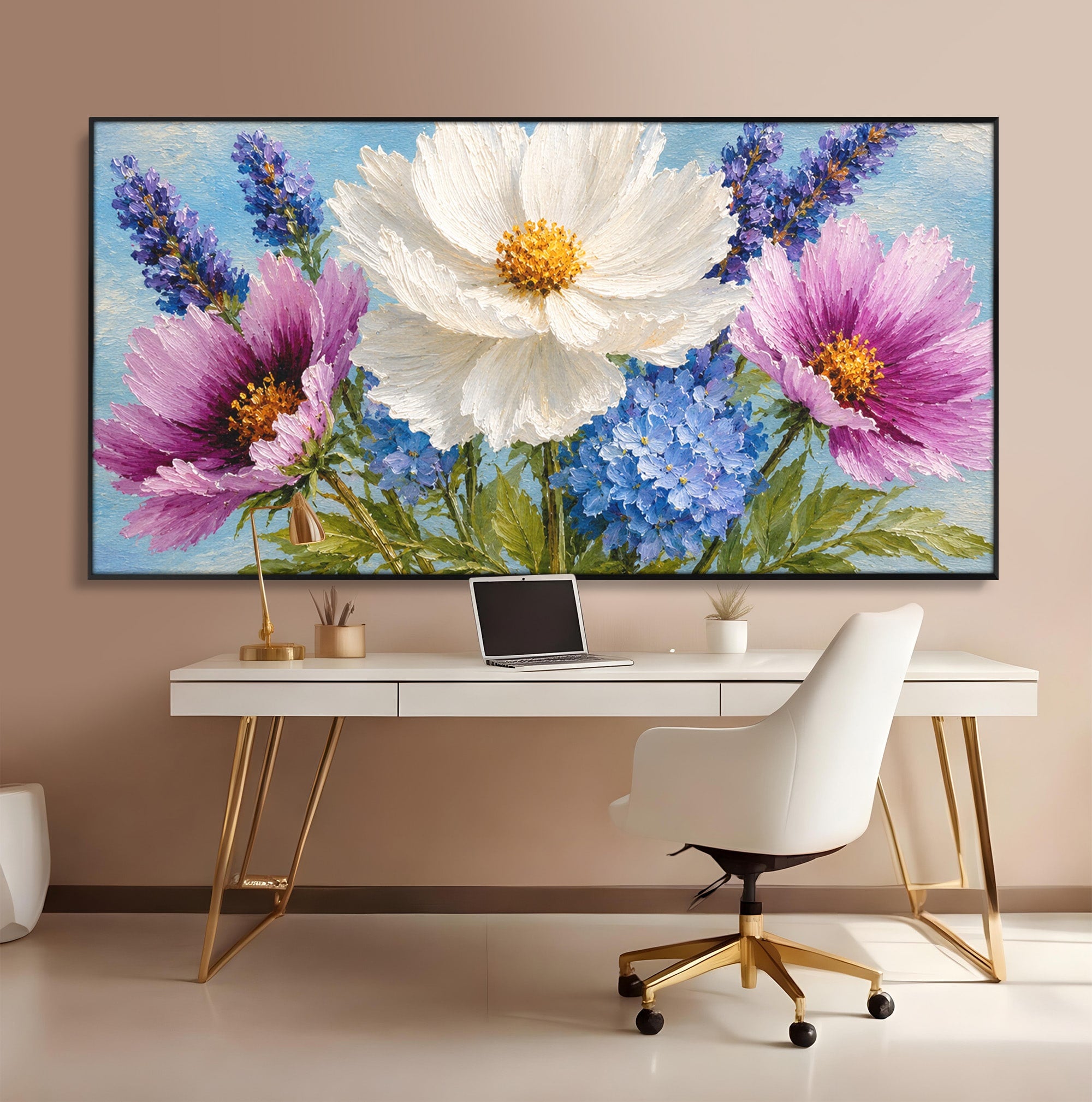 Tablou Canvas Premium LuxCanva® A1802, Flori De Vara, Flori, Vara, Natura, Living, Dormitor, Culori Vibrante