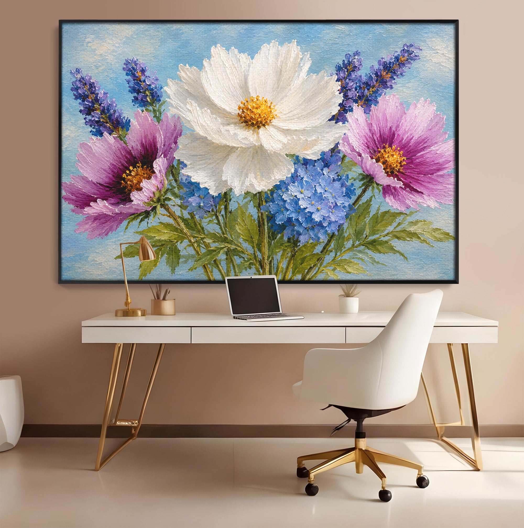 Tablou Canvas Premium LuxCanva® A1802, Flori De Vara, Flori, Vara, Natura, Living, Dormitor, Culori Vibrante