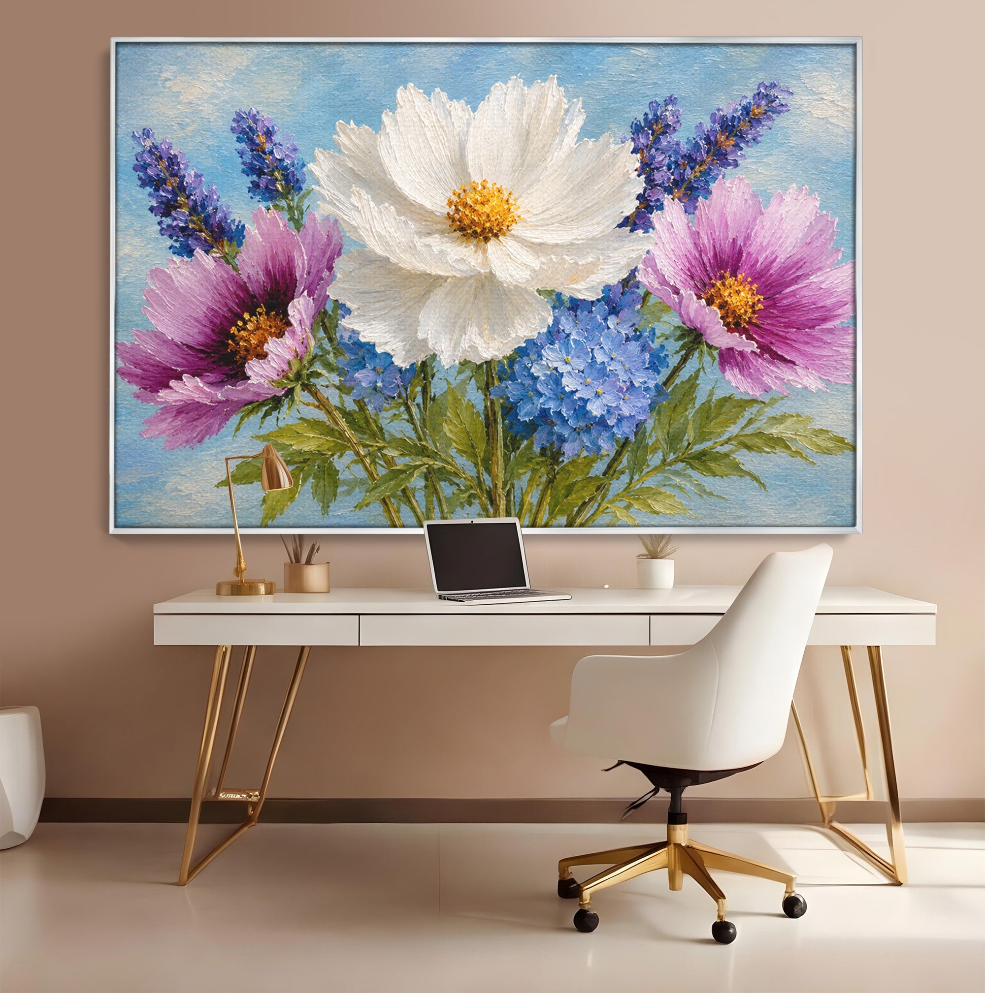 Tablou Canvas Premium LuxCanva® A1802, Flori De Vara, Flori, Vara, Natura, Living, Dormitor, Culori Vibrante