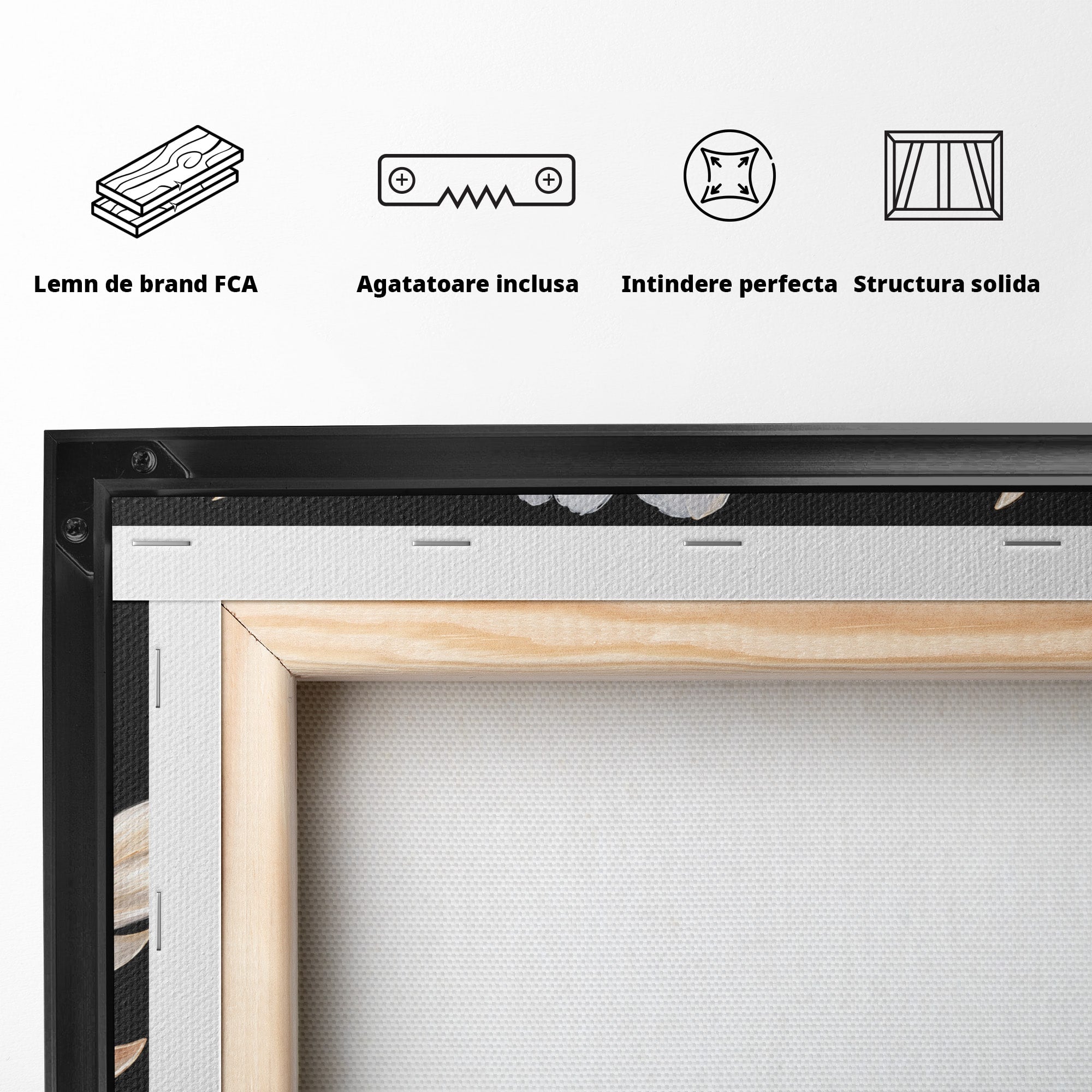 Tablou Canvas Premium LuxCanva® A1804, Floare Eleganta, Floare, Natura, Eleganta, Dormitor, Living, Culori Vibrante