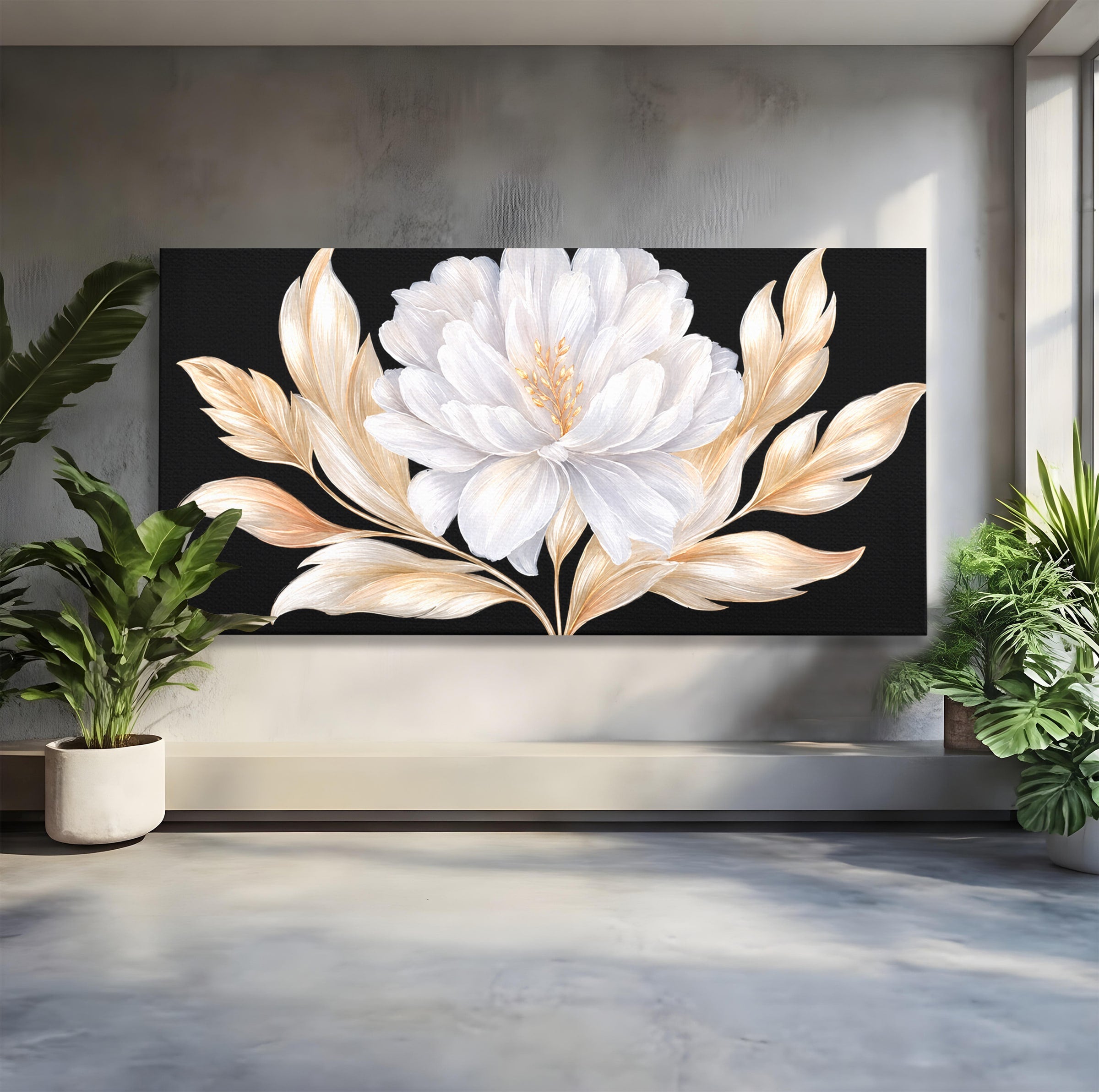 Tablou Canvas Premium LuxCanva® A1804, Floare Eleganta, Floare, Natura, Eleganta, Dormitor, Living, Culori Vibrante