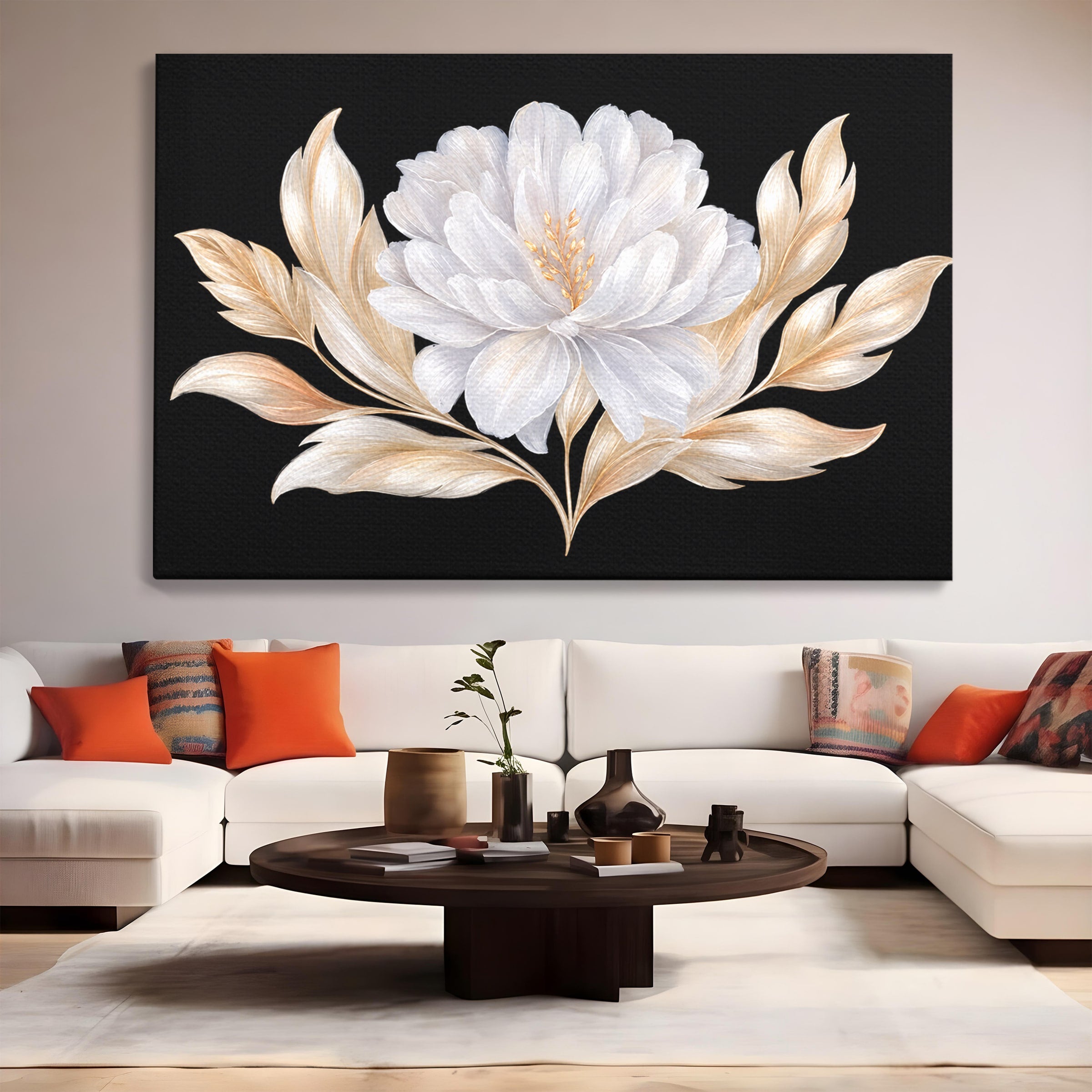 Tablou Canvas Premium LuxCanva® A1804, Floare Eleganta, Floare, Natura, Eleganta, Dormitor, Living, Culori Vibrante