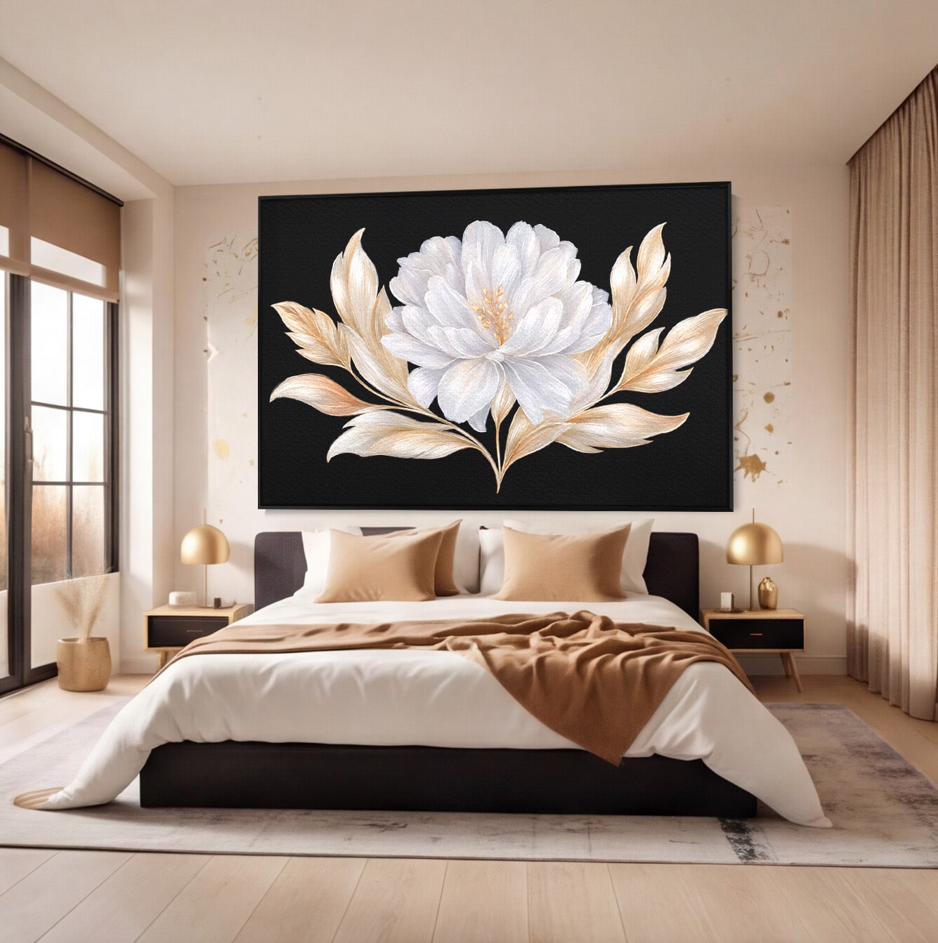 Tablou Canvas Premium LuxCanva® A1804, Floare Eleganta, Floare, Natura, Eleganta, Dormitor, Living, Culori Vibrante