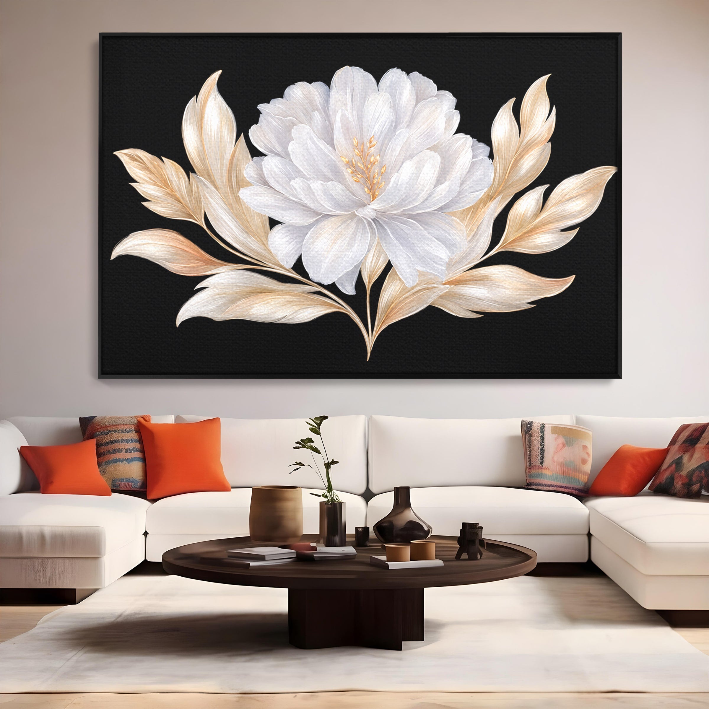 Tablou Canvas Premium LuxCanva® A1804, Floare Eleganta, Floare, Natura, Eleganta, Dormitor, Living, Culori Vibrante
