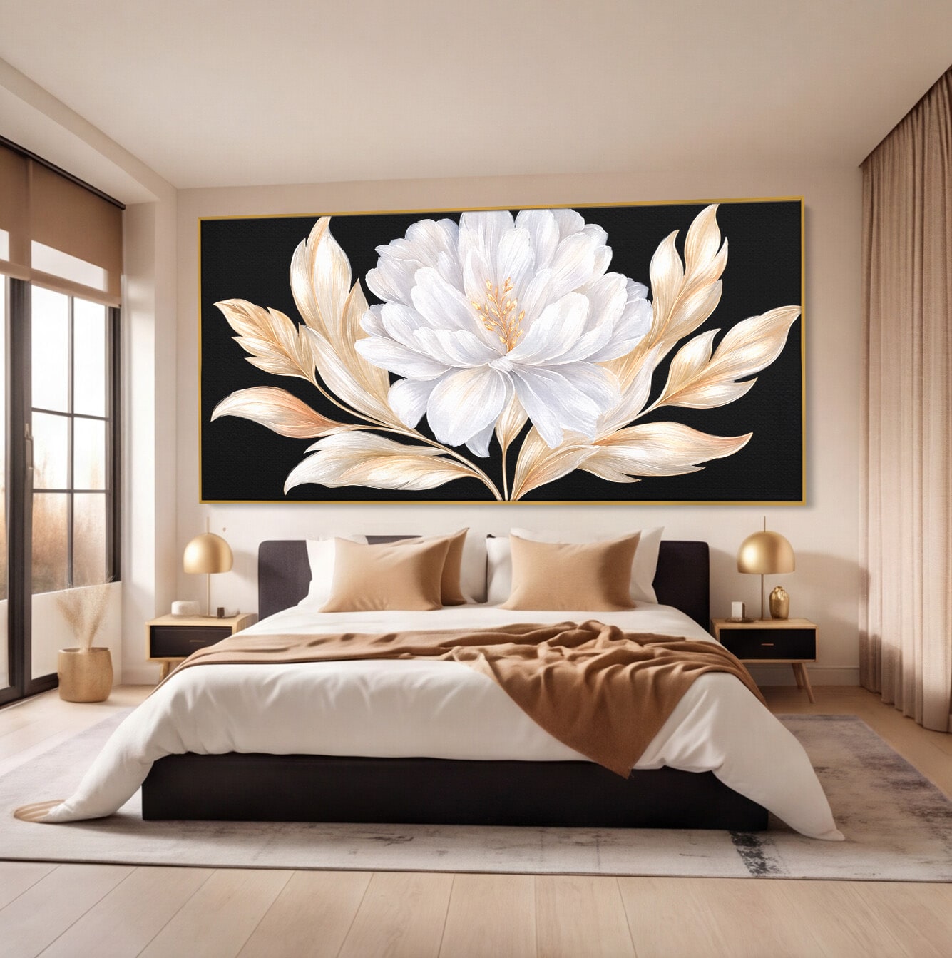Tablou Canvas Premium LuxCanva® A1804, Floare Eleganta, Floare, Natura, Eleganta, Dormitor, Living, Culori Vibrante