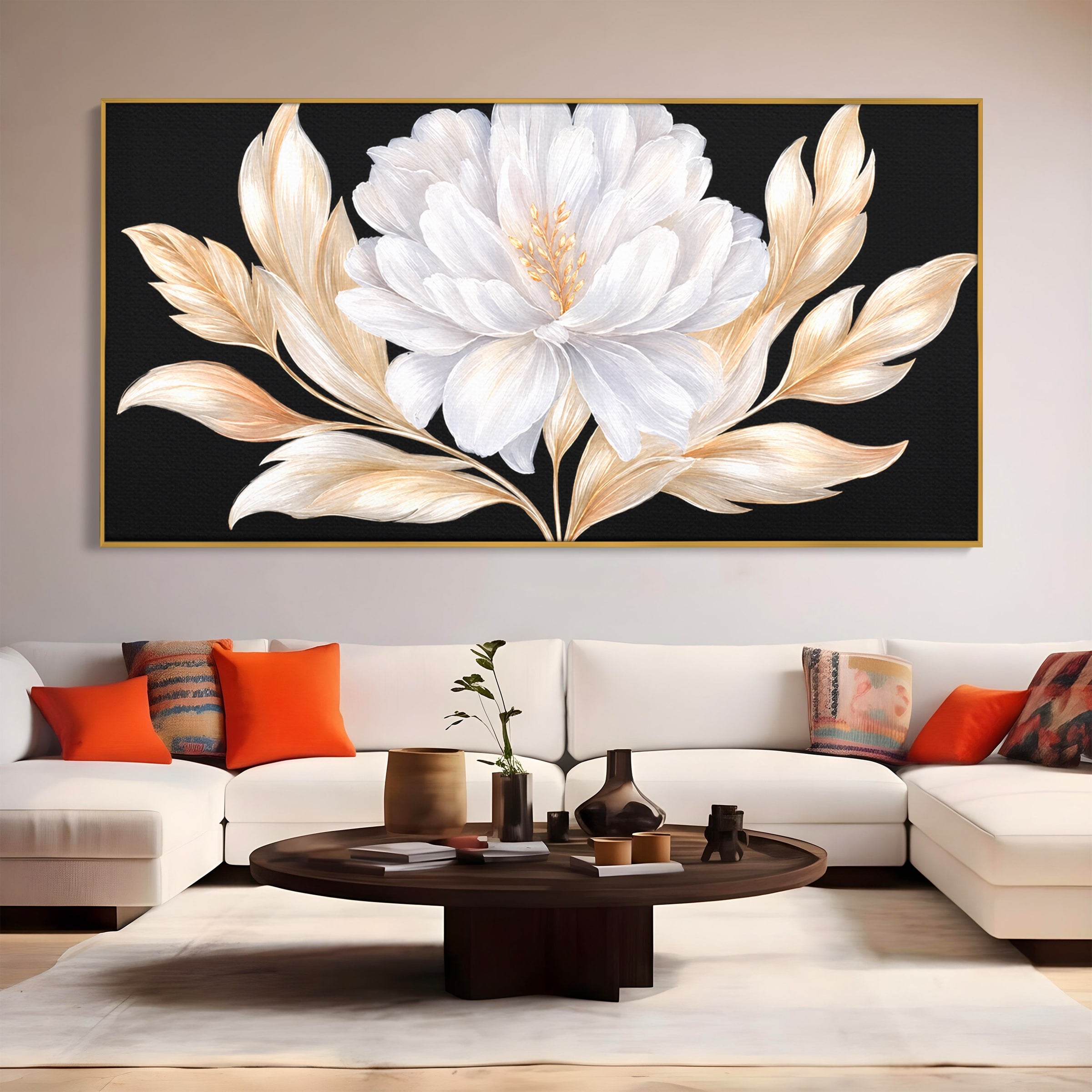 Tablou Canvas Premium LuxCanva® A1804, Floare Eleganta, Floare, Natura, Eleganta, Dormitor, Living, Culori Vibrante