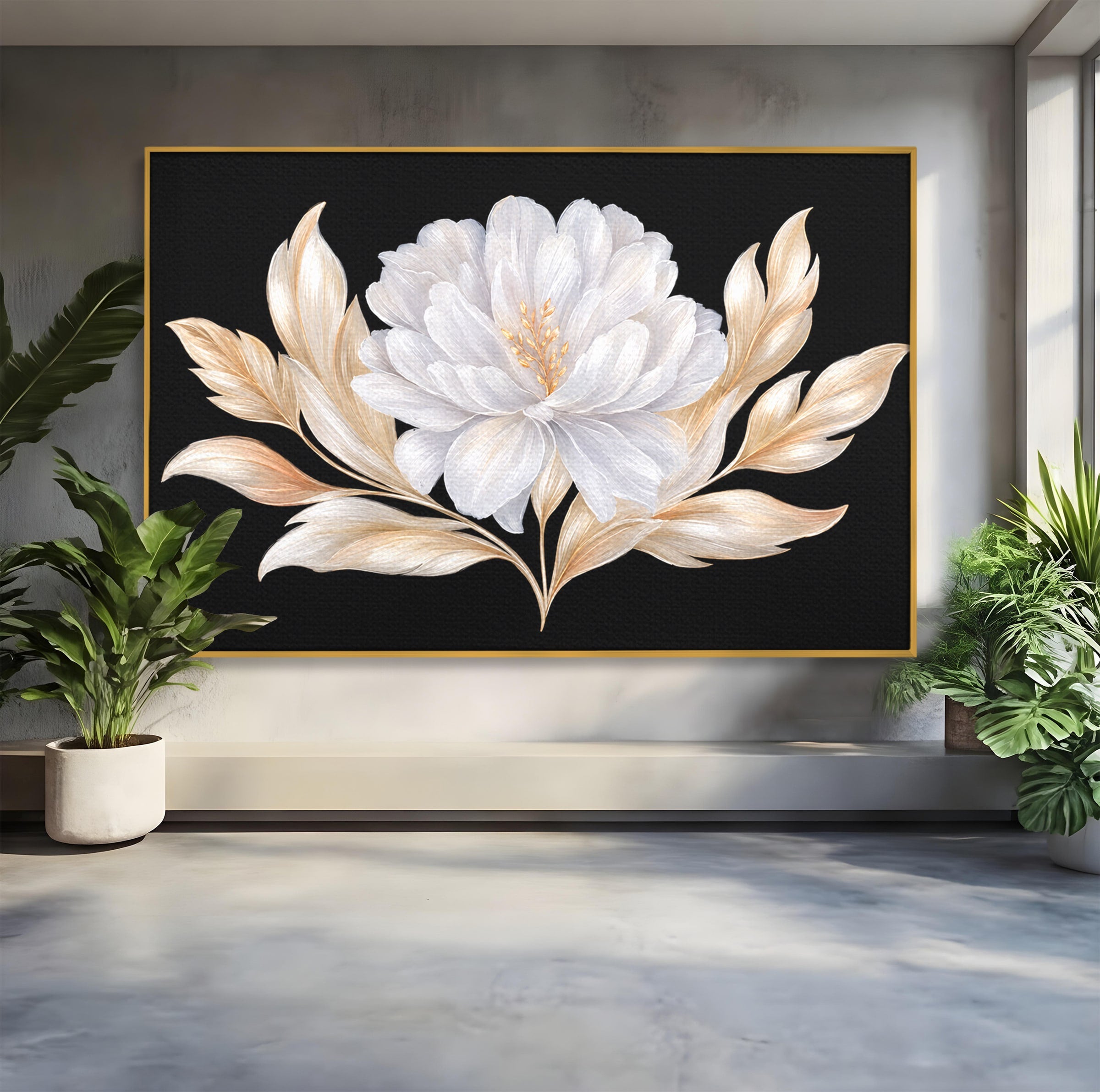 Tablou Canvas Premium LuxCanva® A1804, Floare Eleganta, Floare, Natura, Eleganta, Dormitor, Living, Culori Vibrante