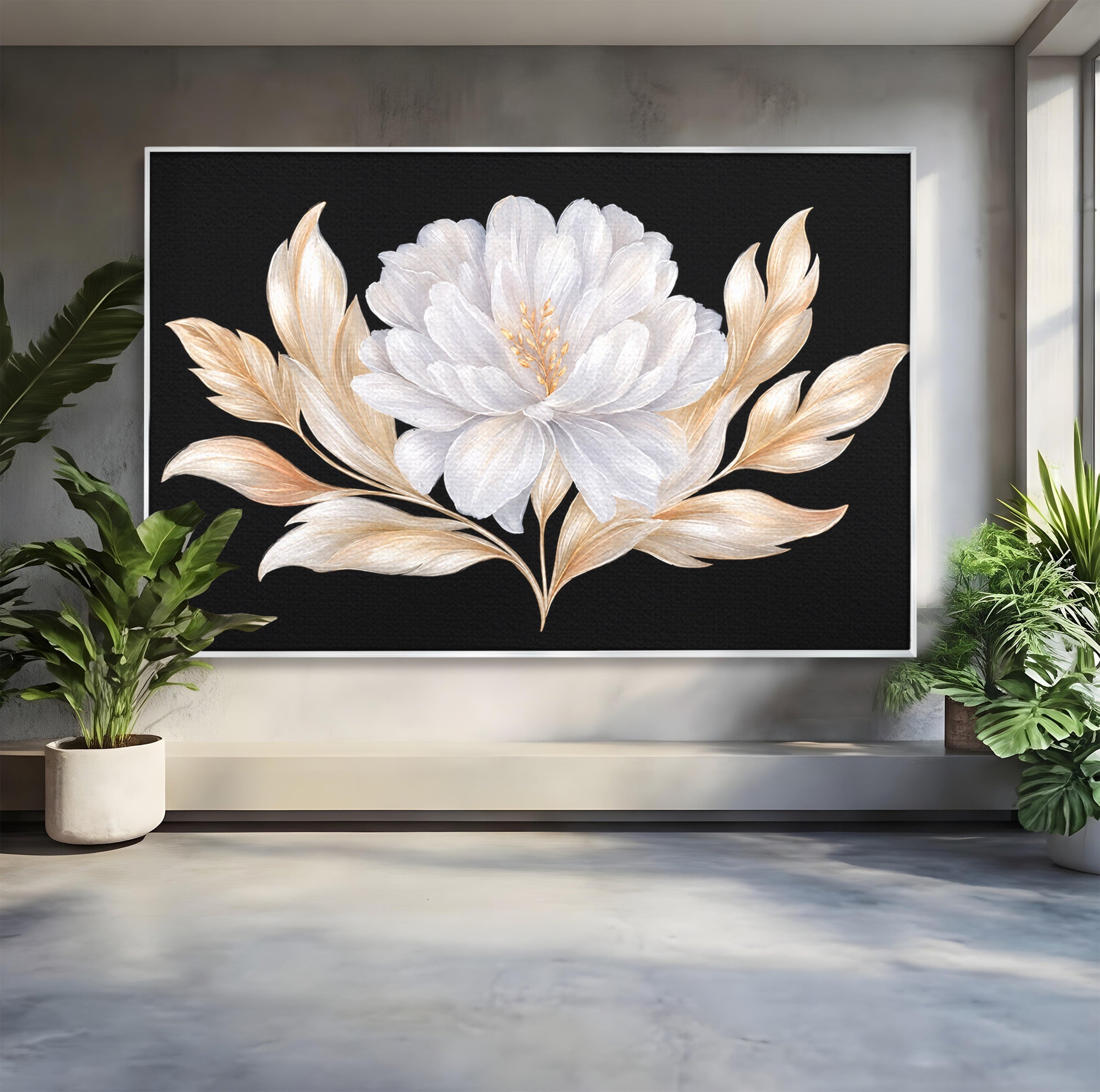 Tablou Canvas Premium LuxCanva® A1804, Floare Eleganta, Floare, Natura, Eleganta, Dormitor, Living, Culori Vibrante