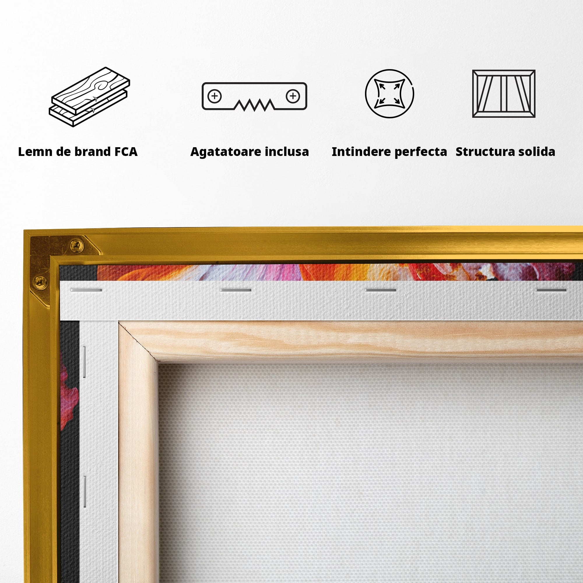 Tablou Canvas Premium LuxCanva® A1805, Floare De Hibiscus, Floare, Hibiscus, Natura, Dormitor, Living, Culori Vibrante