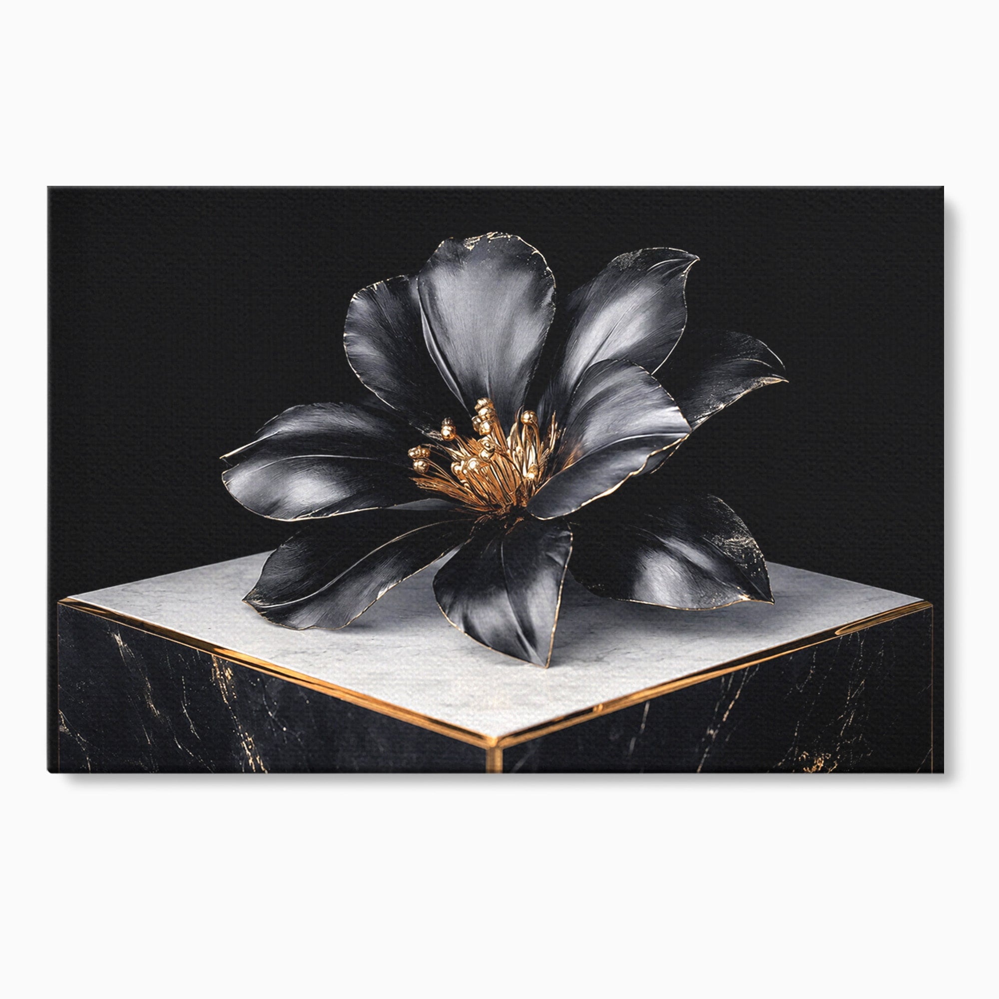 Tablou Canvas Premium LuxCanva® A1808, Floare Metalica Eleganta, Floare, Metalica, Eleganta, Decor, Birou, Dormitor, Culori Vibrante