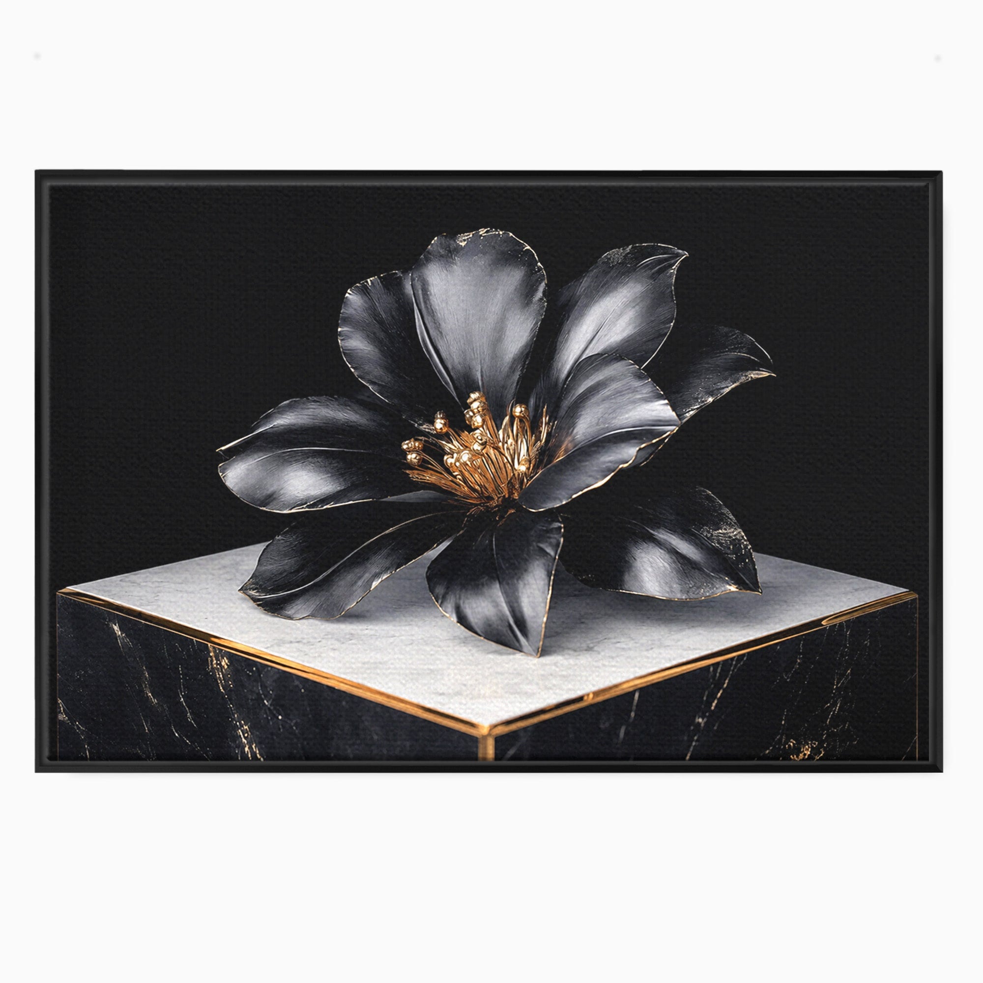 Tablou Canvas Premium LuxCanva® A1808, Floare Metalica Eleganta, Floare, Metalica, Eleganta, Decor, Birou, Dormitor, Culori Vibrante