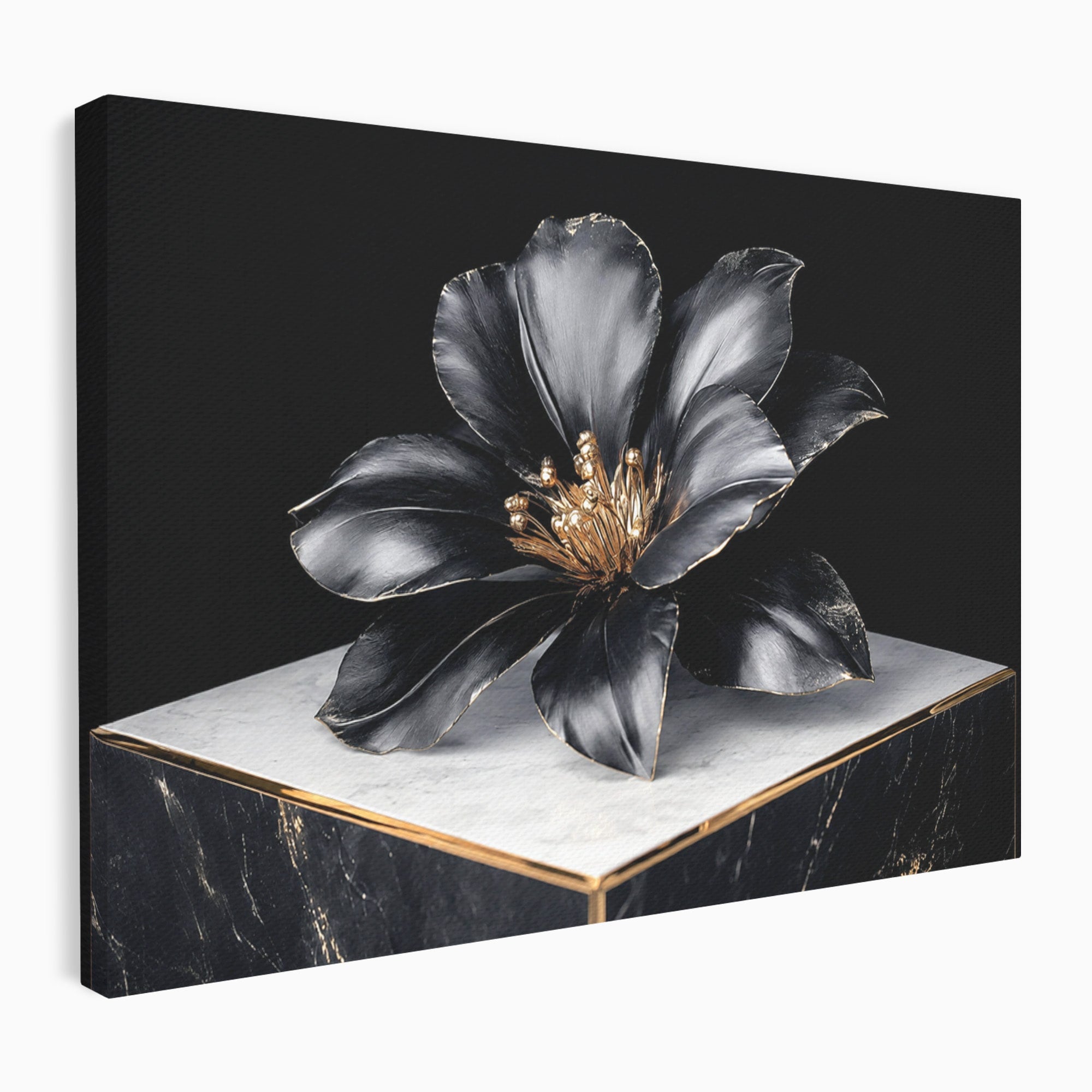 Tablou Canvas Premium LuxCanva® A1808, Floare Metalica Eleganta, Floare, Metalica, Eleganta, Decor, Birou, Dormitor, Culori Vibrante