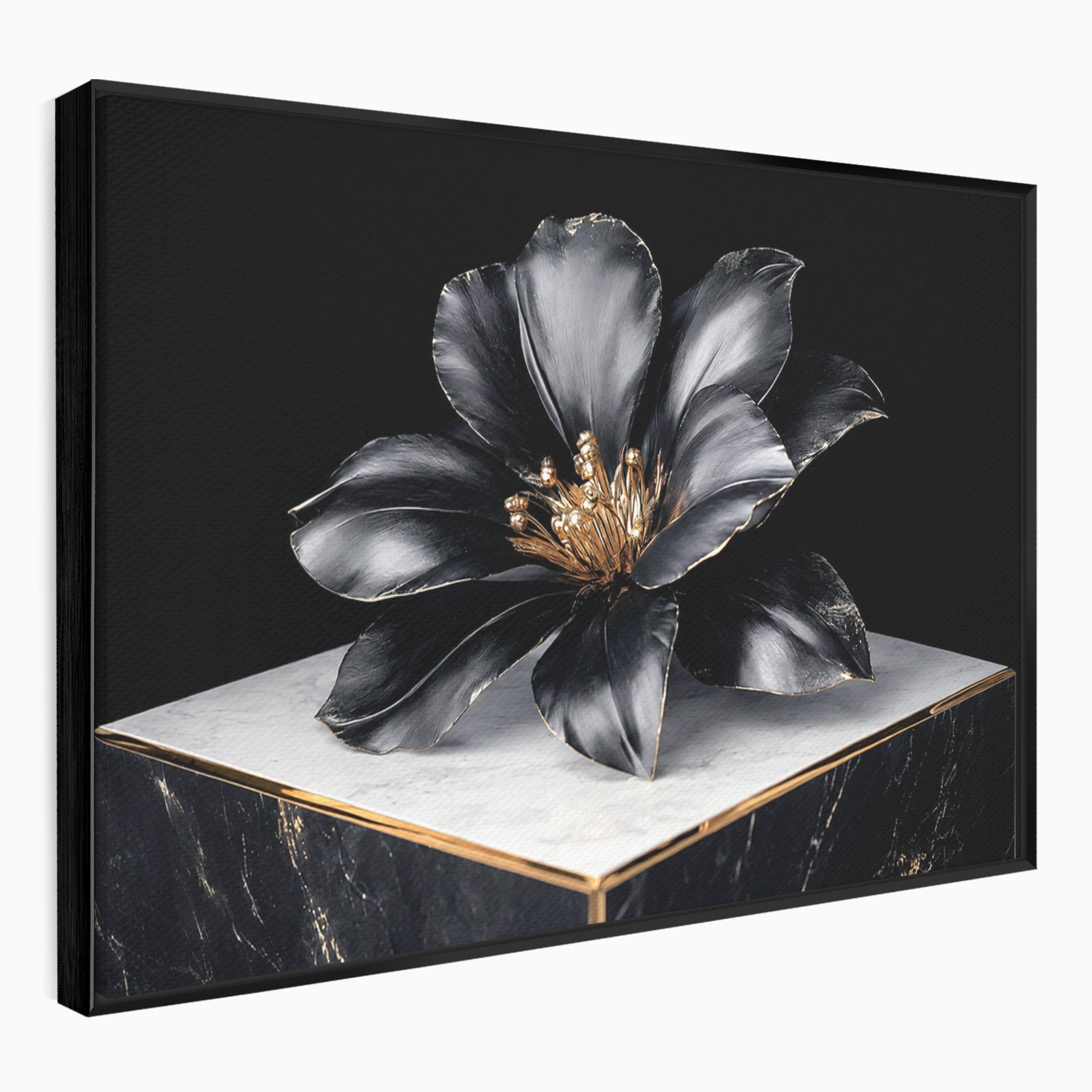 Tablou Canvas Premium LuxCanva® A1808, Floare Metalica Eleganta, Floare, Metalica, Eleganta, Decor, Birou, Dormitor, Culori Vibrante