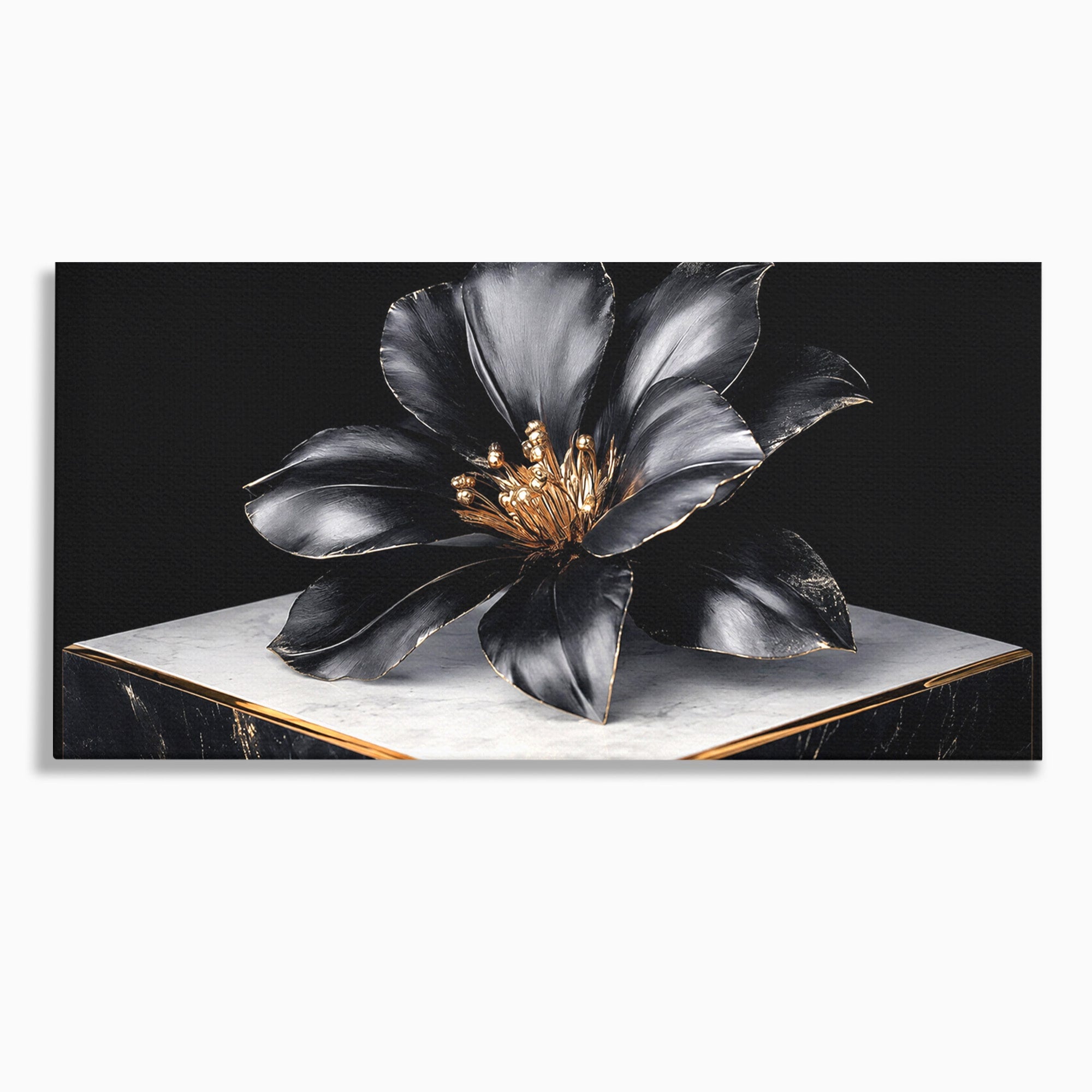 Tablou Canvas Premium LuxCanva® A1808, Floare Metalica Eleganta, Floare, Metalica, Eleganta, Decor, Birou, Dormitor, Culori Vibrante