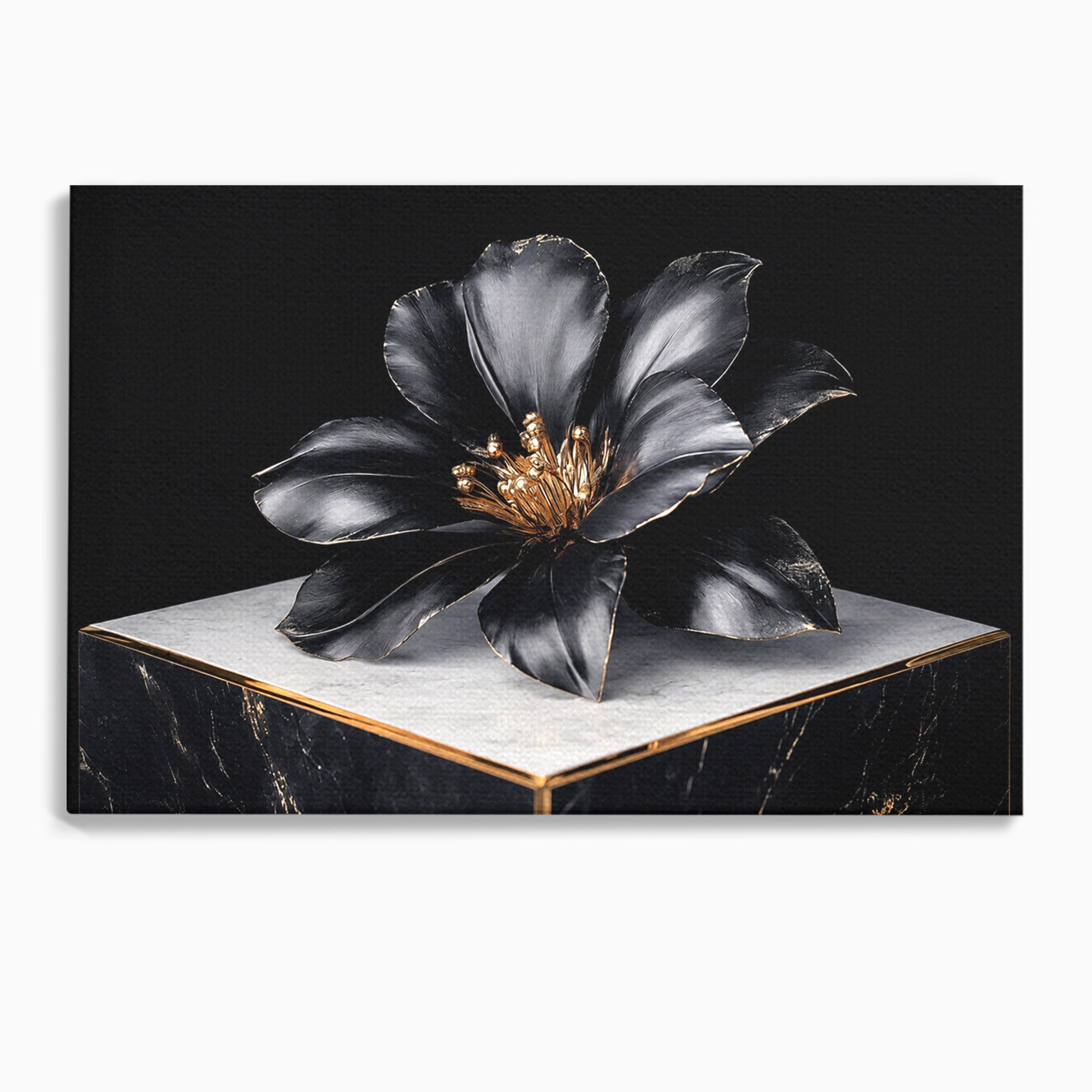 Tablou Canvas Premium LuxCanva® A1808, Floare Metalica Eleganta, Floare, Metalica, Eleganta, Decor, Birou, Dormitor, Culori Vibrante