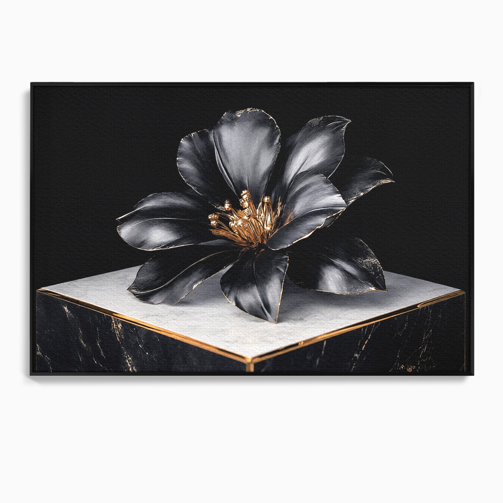 Tablou Canvas Premium LuxCanva® A1808, Floare Metalica Eleganta, Floare, Metalica, Eleganta, Decor, Birou, Dormitor, Culori Vibrante