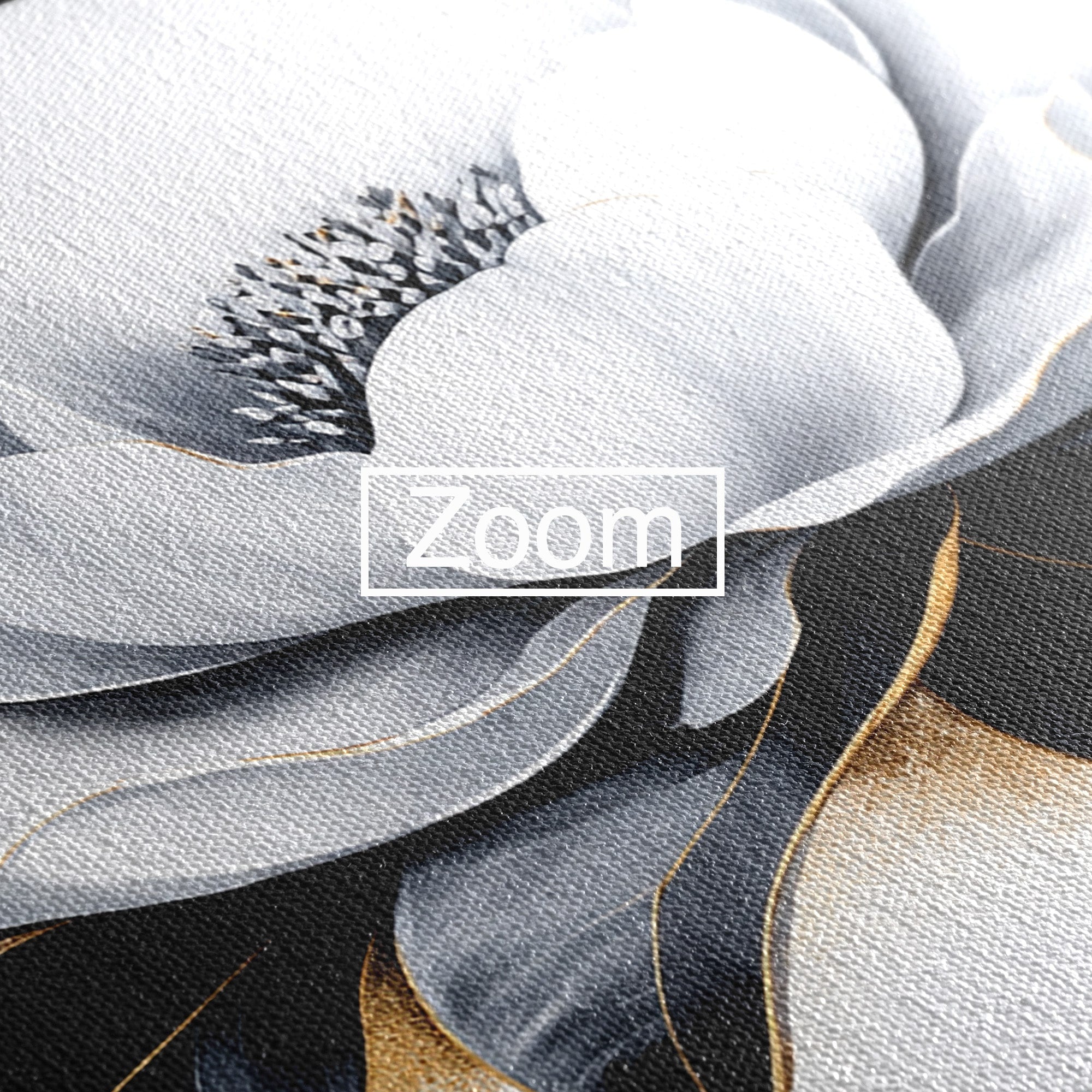 Tablou Canvas Premium LuxCanva® A1809, Floare Eleganta Alb-Negru, Floare, Eleganta, Modern, Dormitor, Living, Culori Vibrante