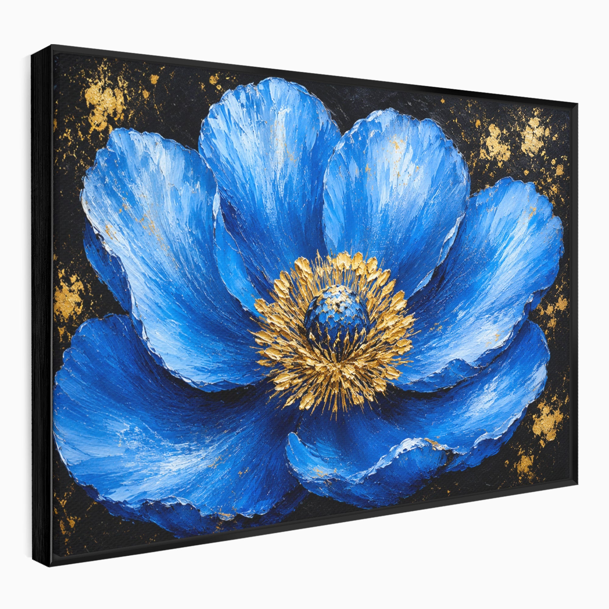 Tablou Canvas Premium LuxCanva® A1810, Floare Albastra, Floare, Abstract, Natura, Arta, Living, Culori Vibrante