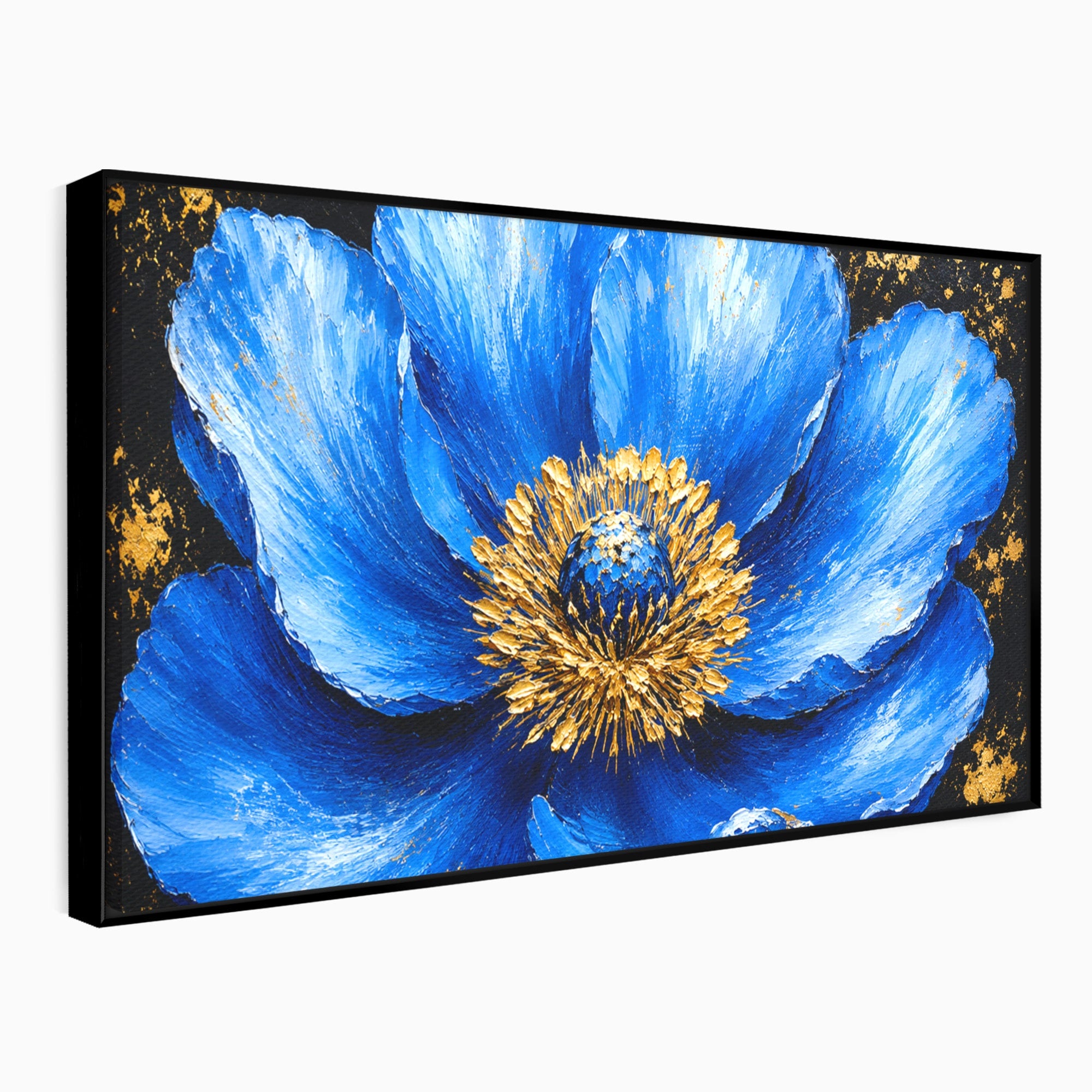 Tablou Canvas Premium LuxCanva® A1810, Floare Albastra, Floare, Abstract, Natura, Arta, Living, Culori Vibrante