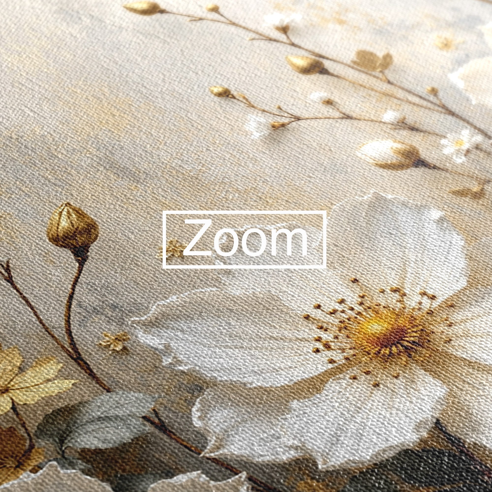 Tablou Canvas Premium LuxCanva® A1811, Flori Aurii Elegante, Flori, Eleganta, Natura, Dormitor, Living, Culori Vibrante