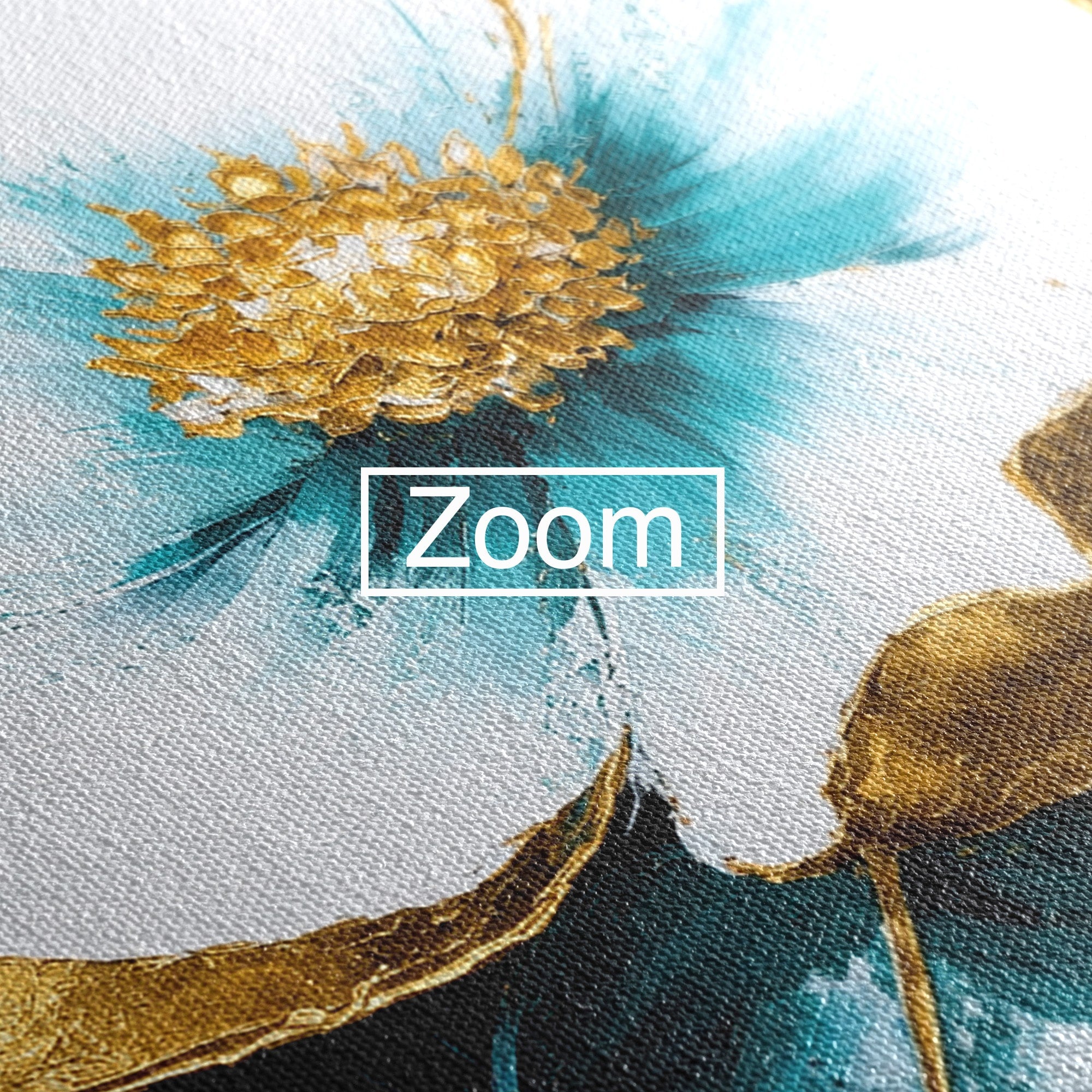 Tablou Canvas Premium LuxCanva® A1814, Rază de Azur, Floare, Arta, Abstract, Eleganta, Living, Culori Vibrante