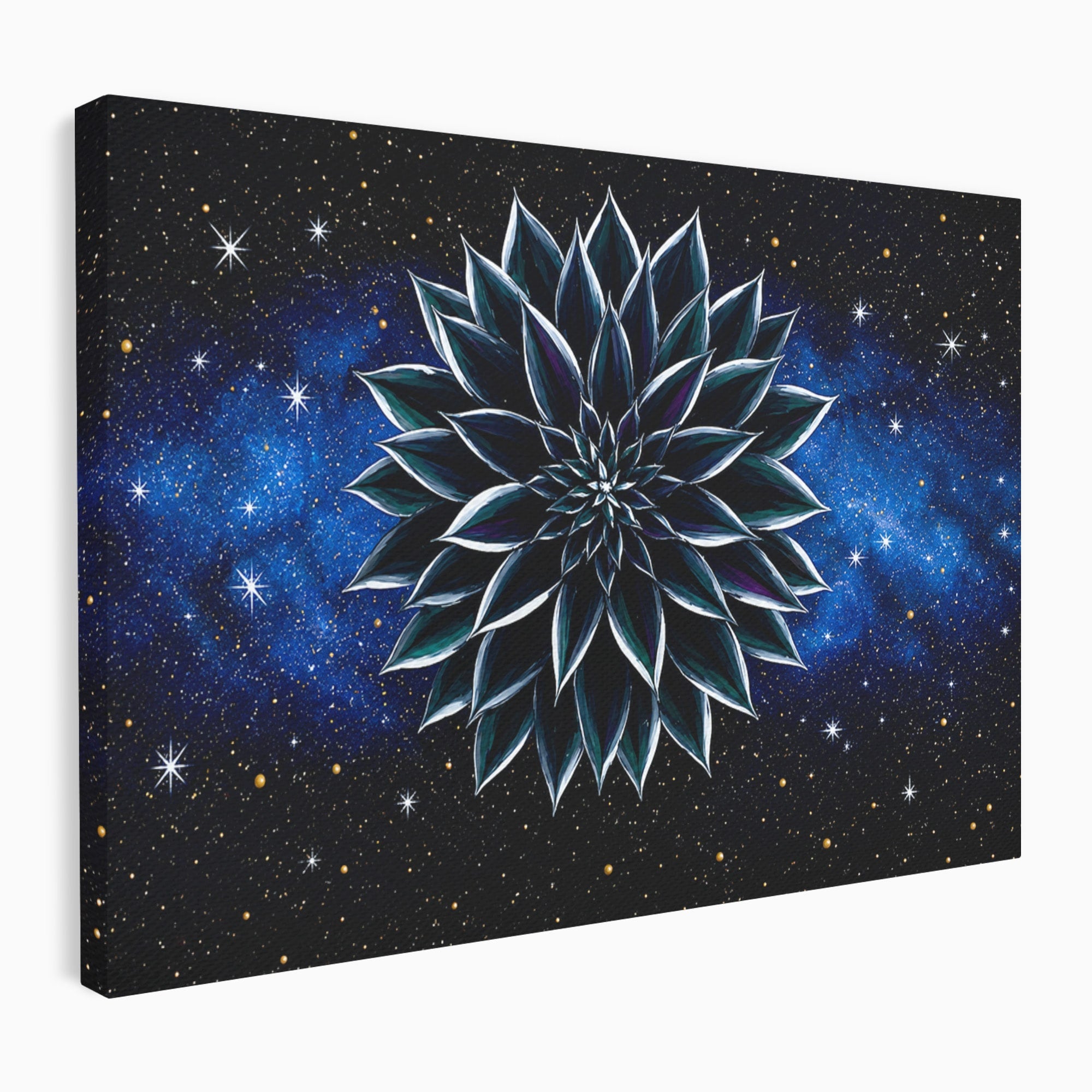Tablou Canvas Premium LuxCanva® A1815, Floare Galactica, Floare, Univers, Abstract, Spatiu, Mister, Dormitor, Culori Vibrante